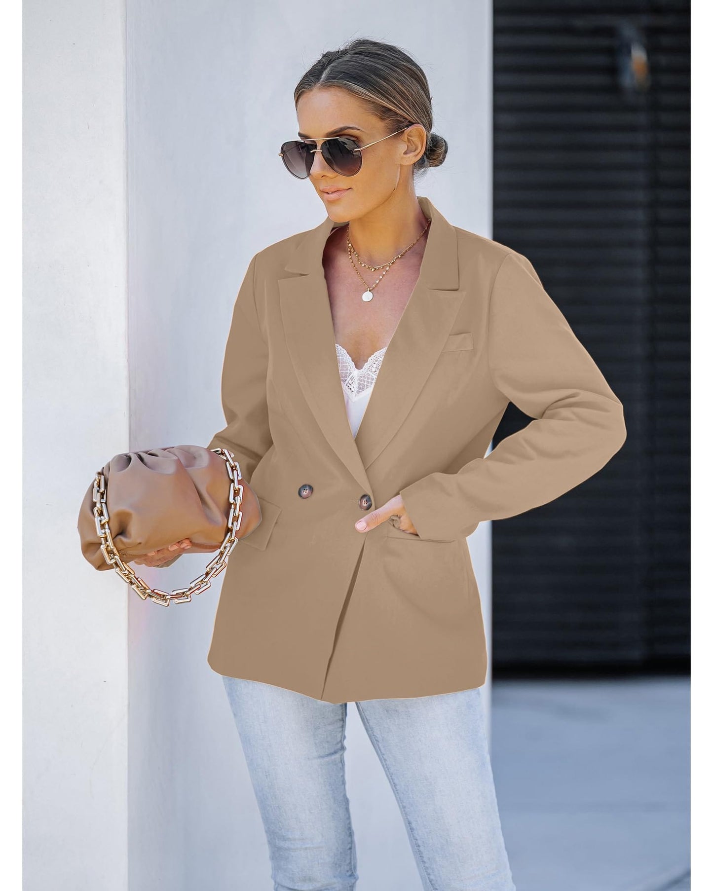 luvamia Blazer Jackets for Women Work Casual Office Long Sleeve Fashion Dressy Business Outfits