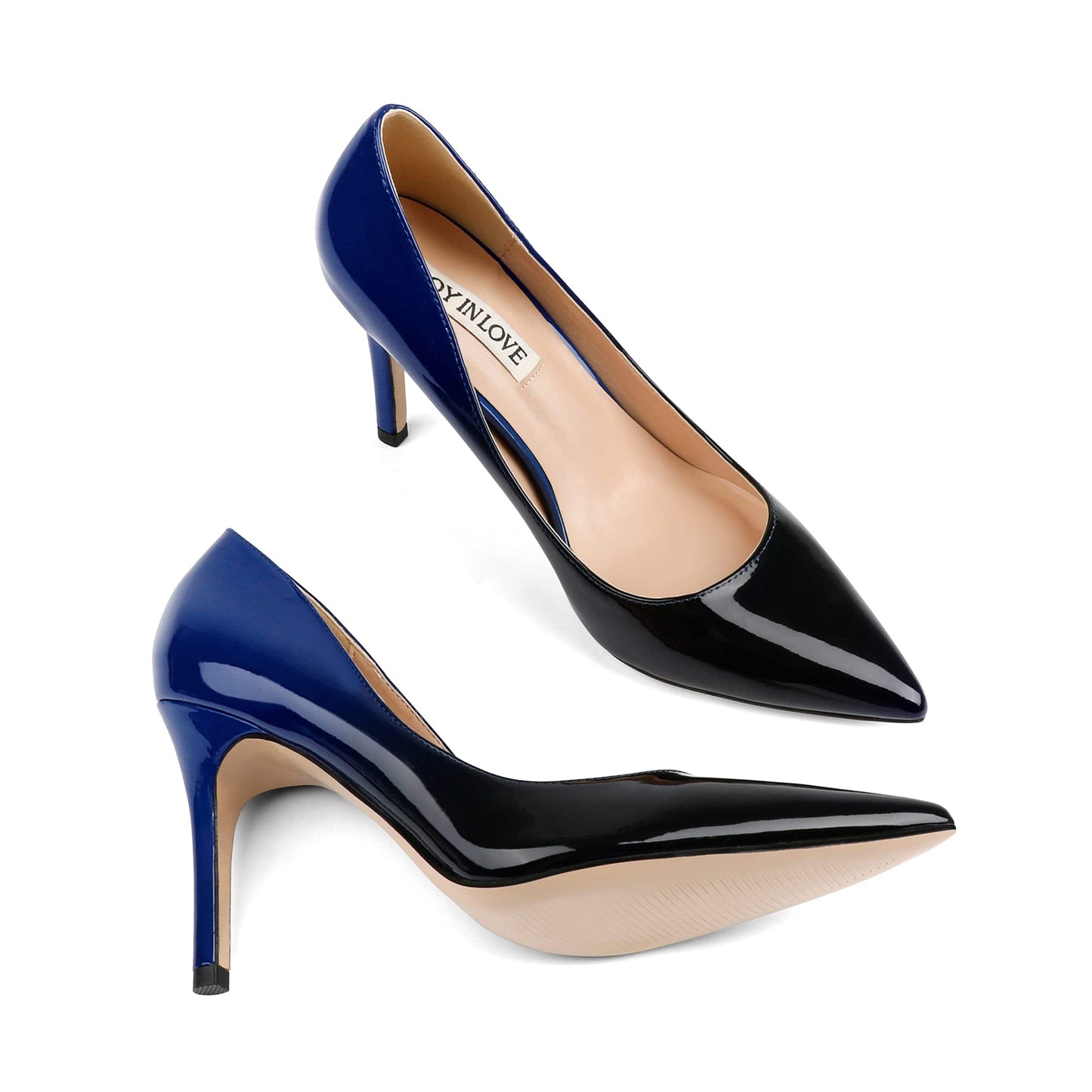 JOY IN LOVE Women's Pumps Shoes 3.5" High Heels Pointy Toe Stiletto Pumps