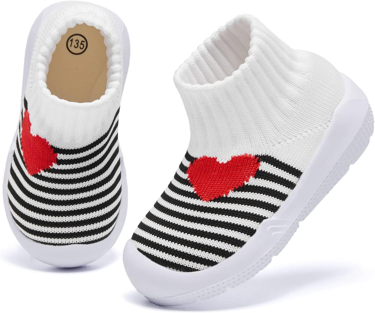 MORENDL Baby Sock Shoes Toddler Walking Shoes Infant Non-Slip Slippers Boys & Girls Slip On Sneakers Xpress