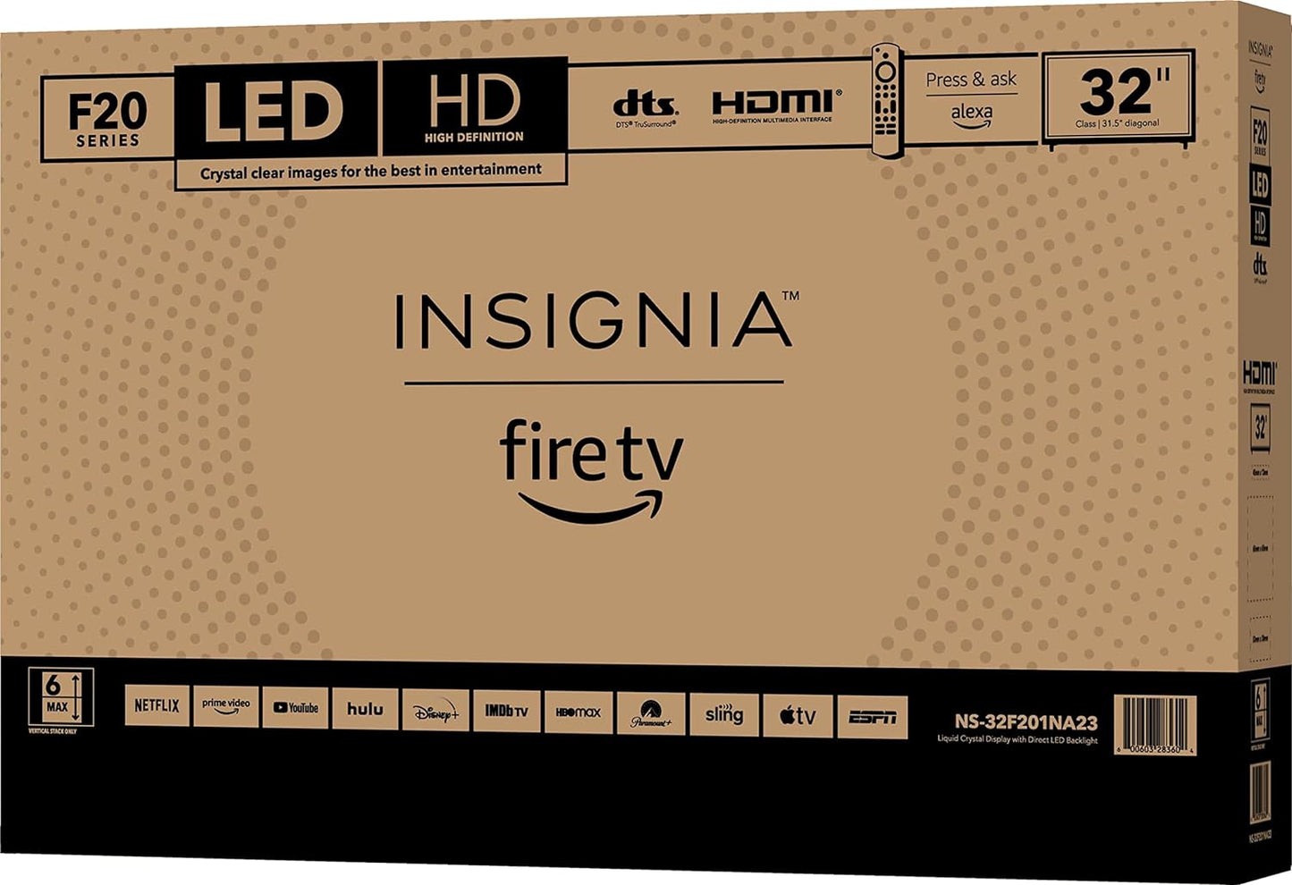 INSIGNIA 32-inch Class F20 Series Smart HD 720p Fire TV with Alexa Voice Remote (NS-32F201NA23, 2022 Model) Xpress