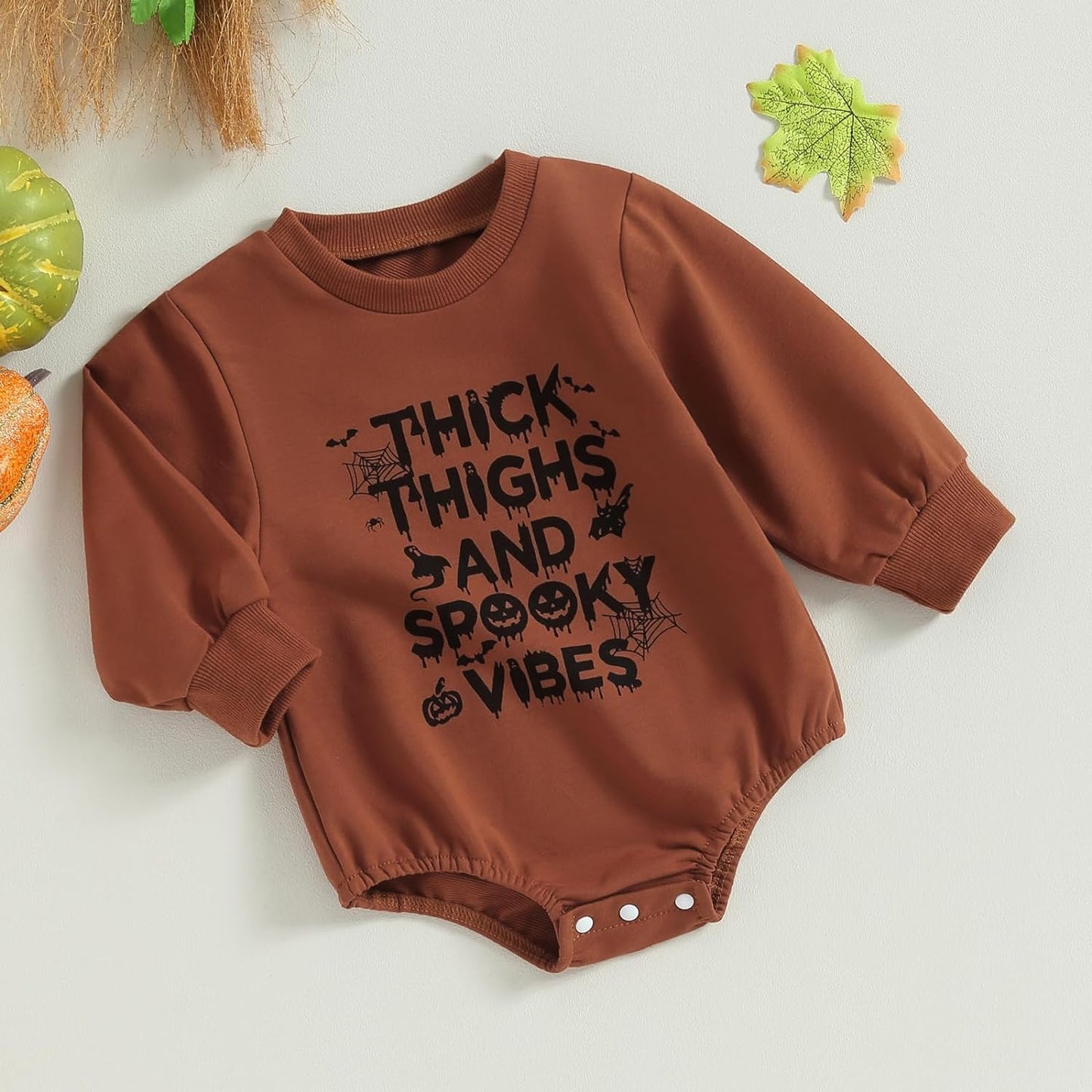 FYBITBO Halloween Baby Girl Boy Clothes Pumpkin Romper Sweatshirt Onesie Long Sleeve Bodysuit Top Fall Winter Outfit Xpress