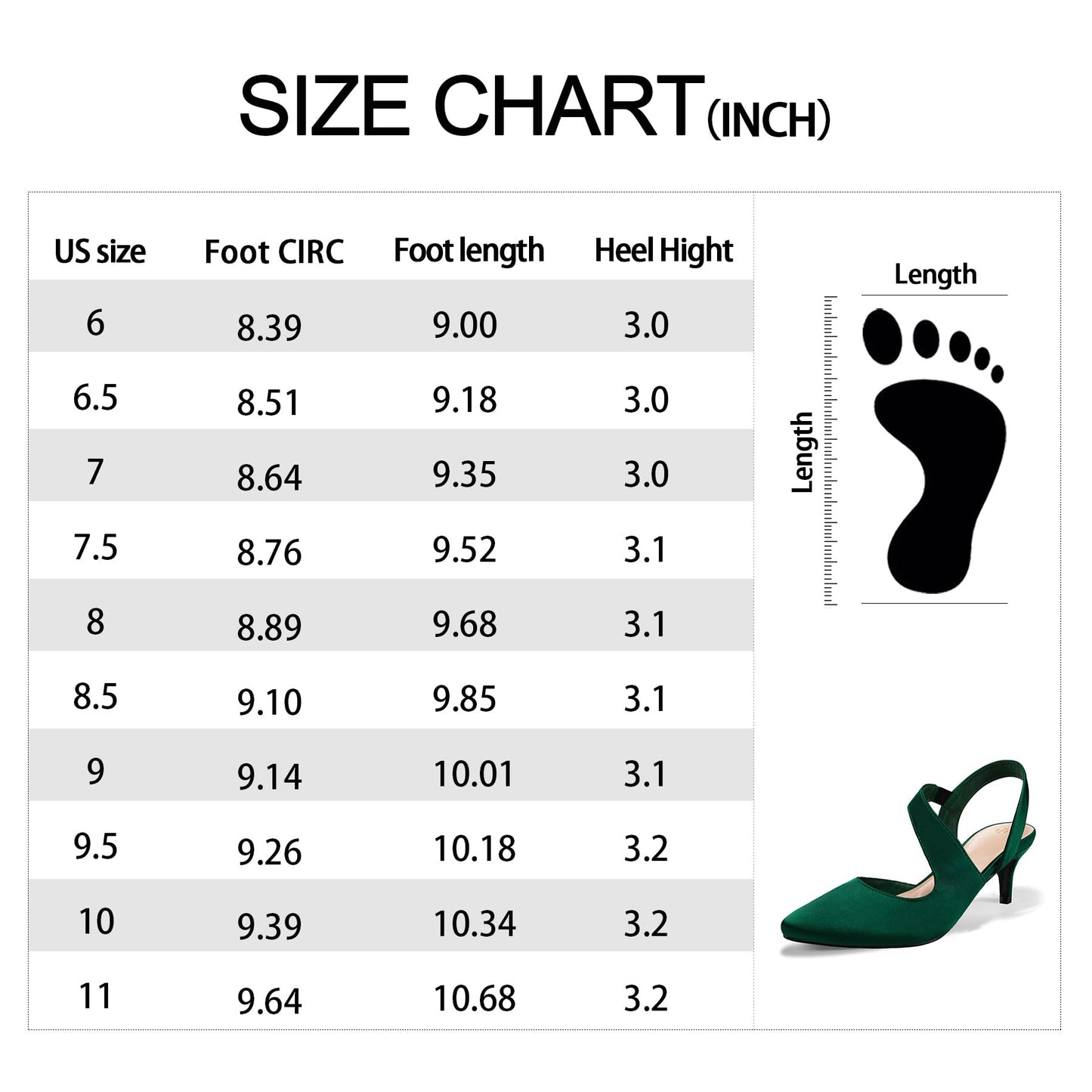 mysoft Women's Pumps 2 inch Low Heel Pointed Toe Slingback Wedding Party Dress Shoes