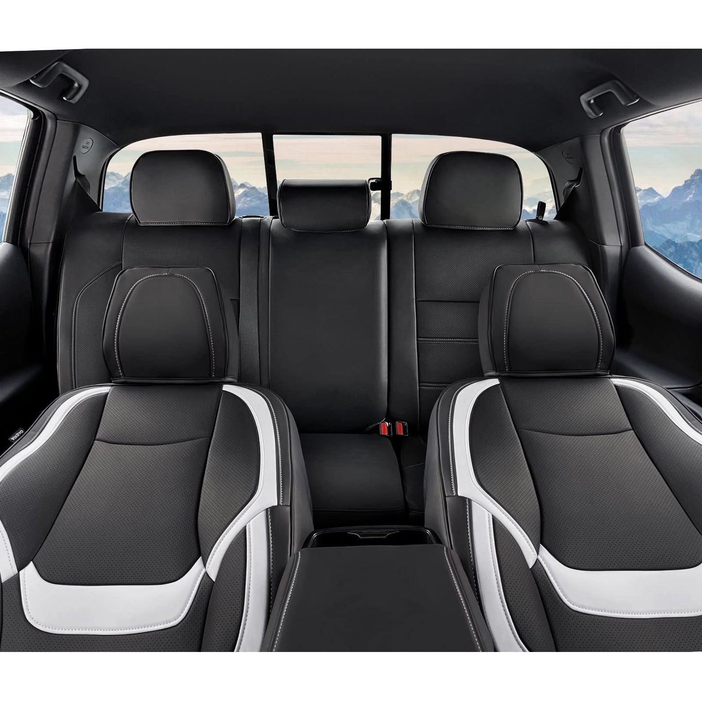 DrCarNow Fundas de asiento para Toyota Tacoma, aptas para 2016-2021 2022 2023 para Toyota Tacoma Funda de asiento de cuero Crew Cab/Doble cabina impermeable para accesorios Tacoma (no compatible con Toyota Tacoma de cuarta generación) 