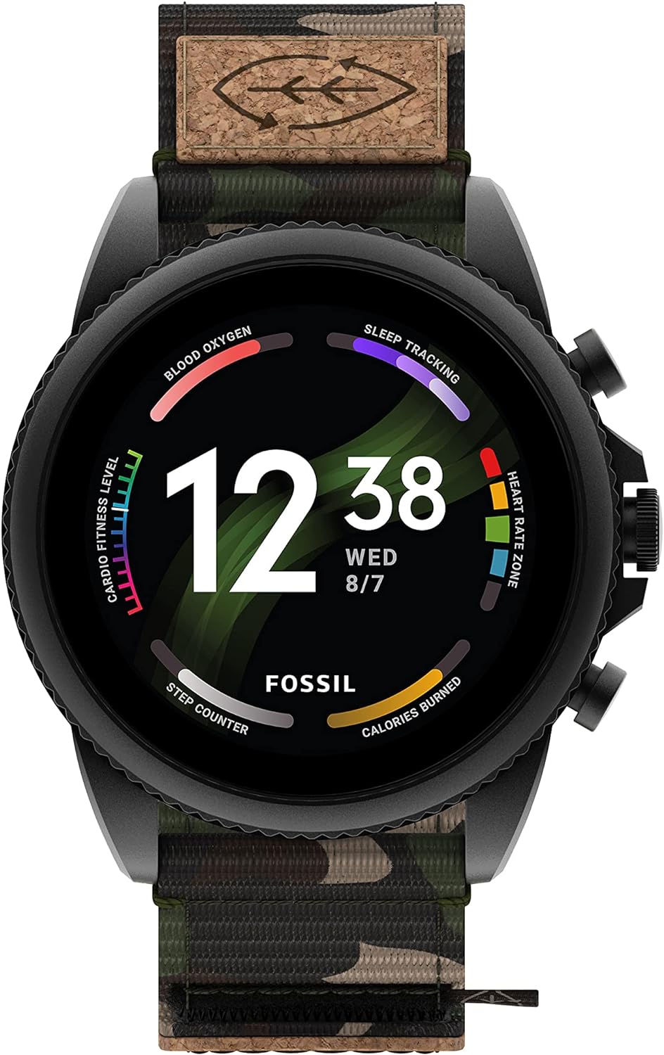 Fossil Gen 6 Montre intelligente à écran tactile de 44 mm pour hommes avec Alexa intégré, tracker d'activité, tracker d'activité, suivi du sommeil, GPS, haut-parleur, contrôle de la musique, notifications sur smartphone