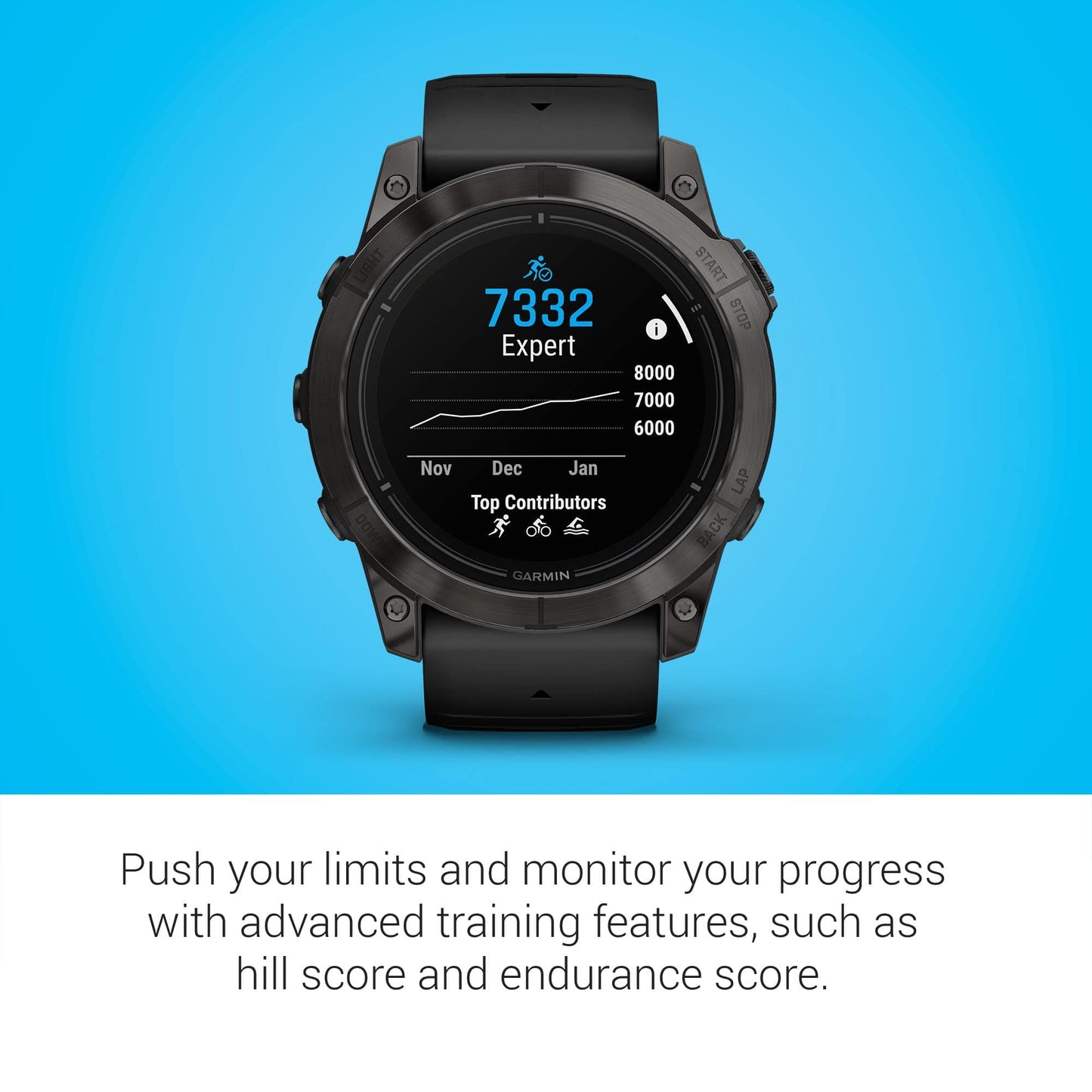 Garmin epix Pro (Gen 2) Sapphire Edition, 51 mm, montre intelligente haute performance, technologie d'entraînement avancée, lampe de poche intégrée, noir 