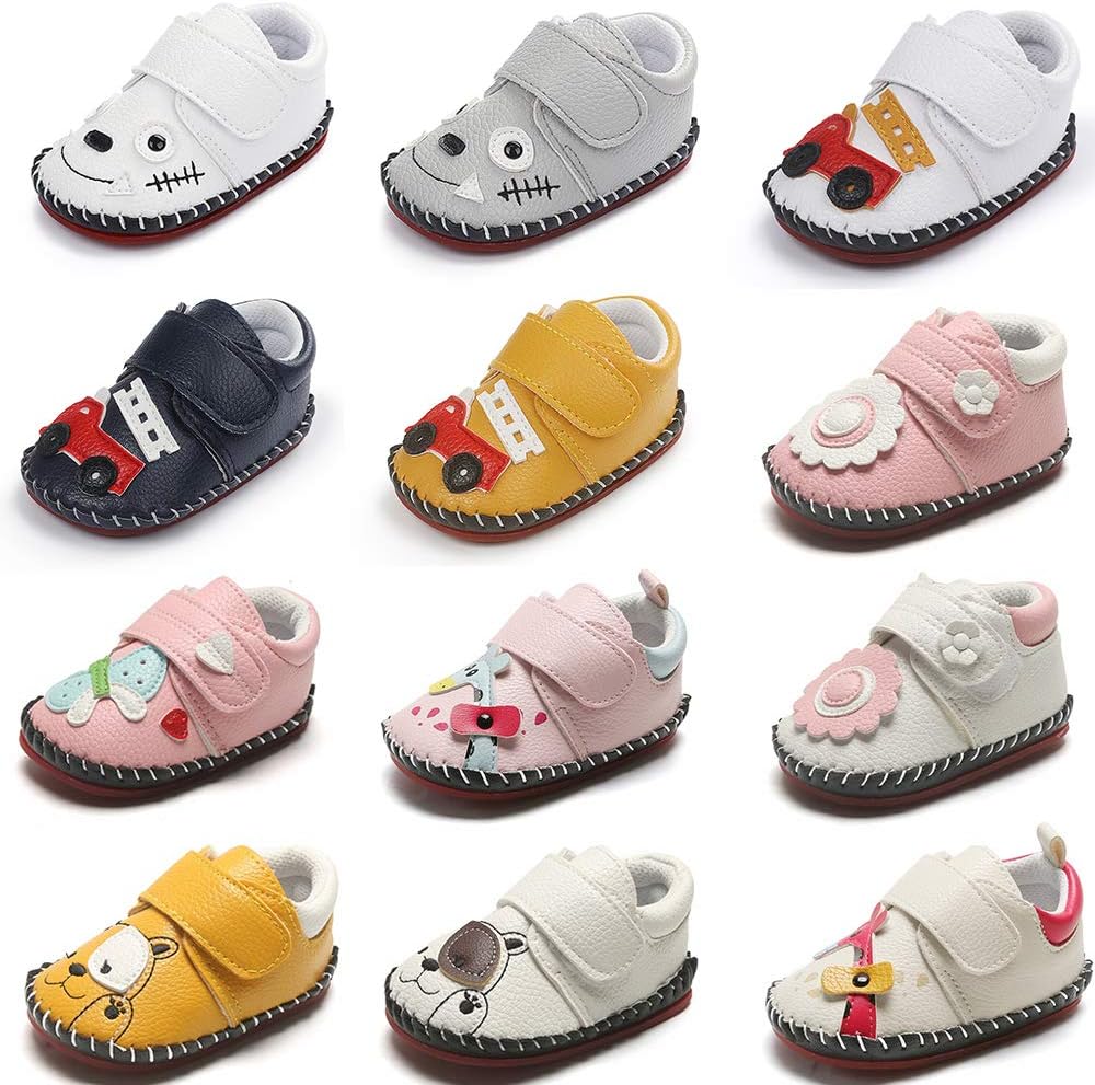 E-FAK Baby Shoes Boys Girls Infant Sneakers Non-Slip Rubber Sole Toddler Crib First Walker Shoes Xpress