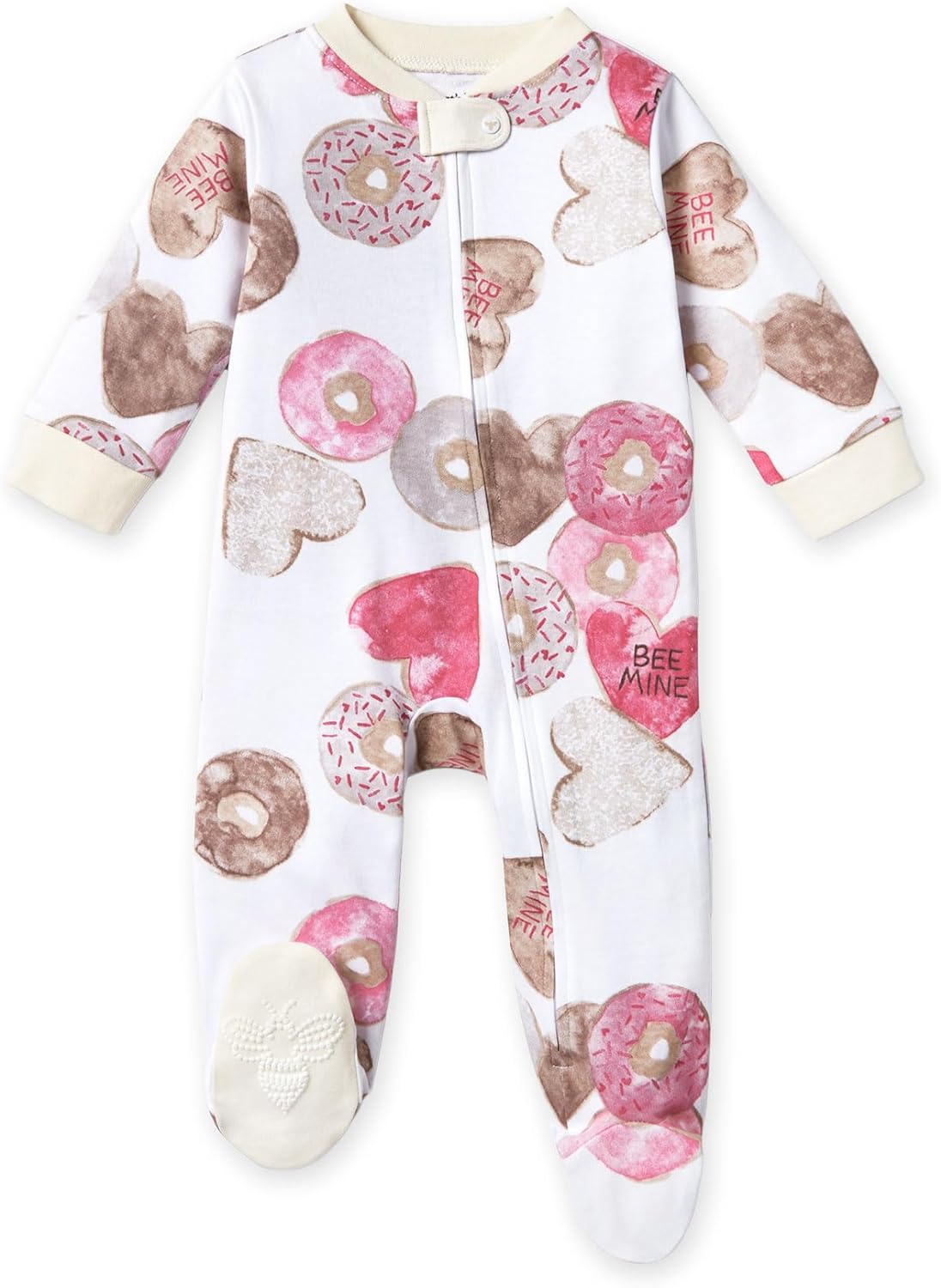 Burt's Bees Baby Baby Girls' Sleep and Play Pajamas, 100% Organic Cotton One-Piece Romper Jumpsuit Zip Front Pjs Xpress