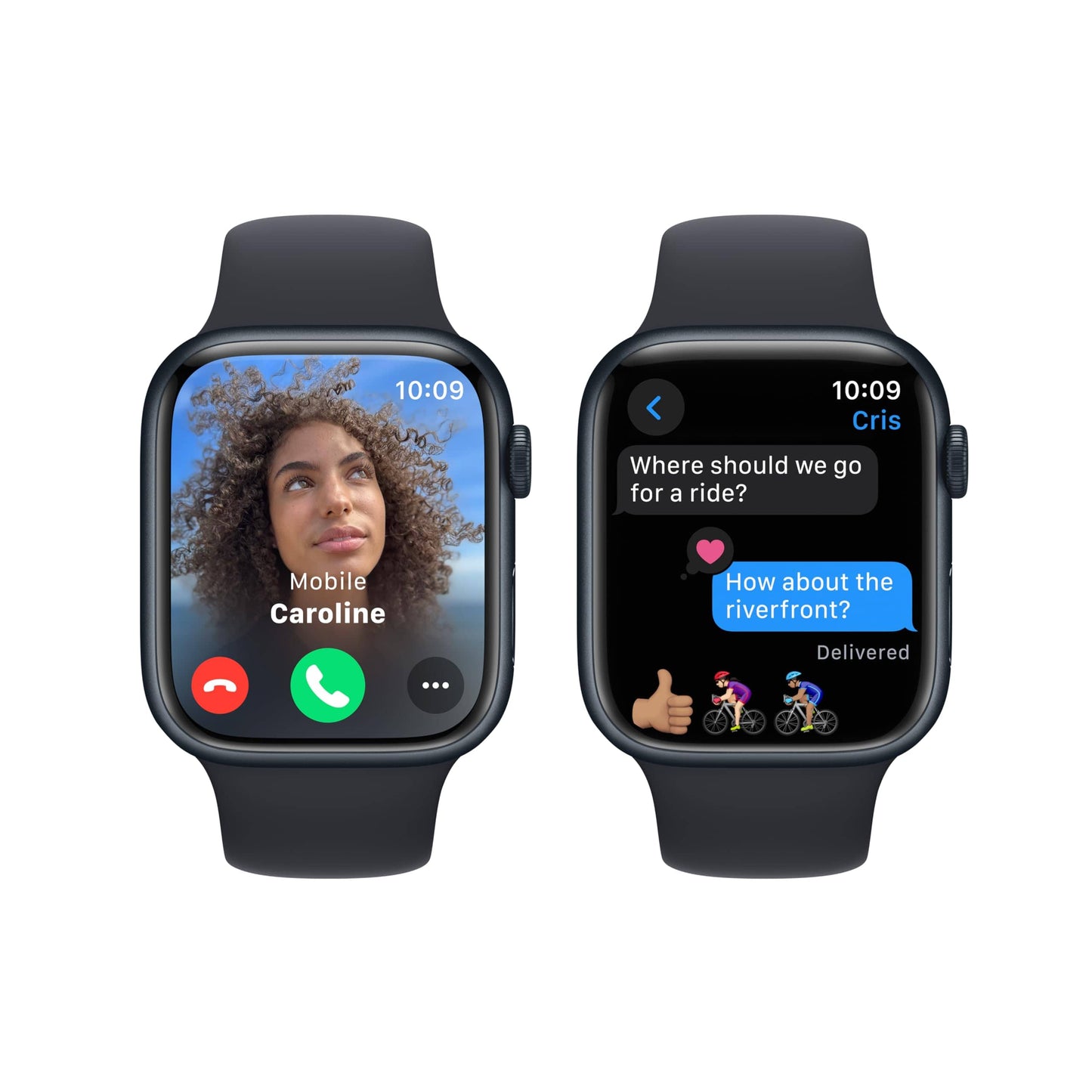 Apple Watch Series 9 [GPS 45 mm] Smartwatch con caja de aluminio Starlight y correa deportiva Starlight M/L. Monitor de actividad física, aplicaciones de ECG, pantalla Retina siempre activa, resistente al agua 