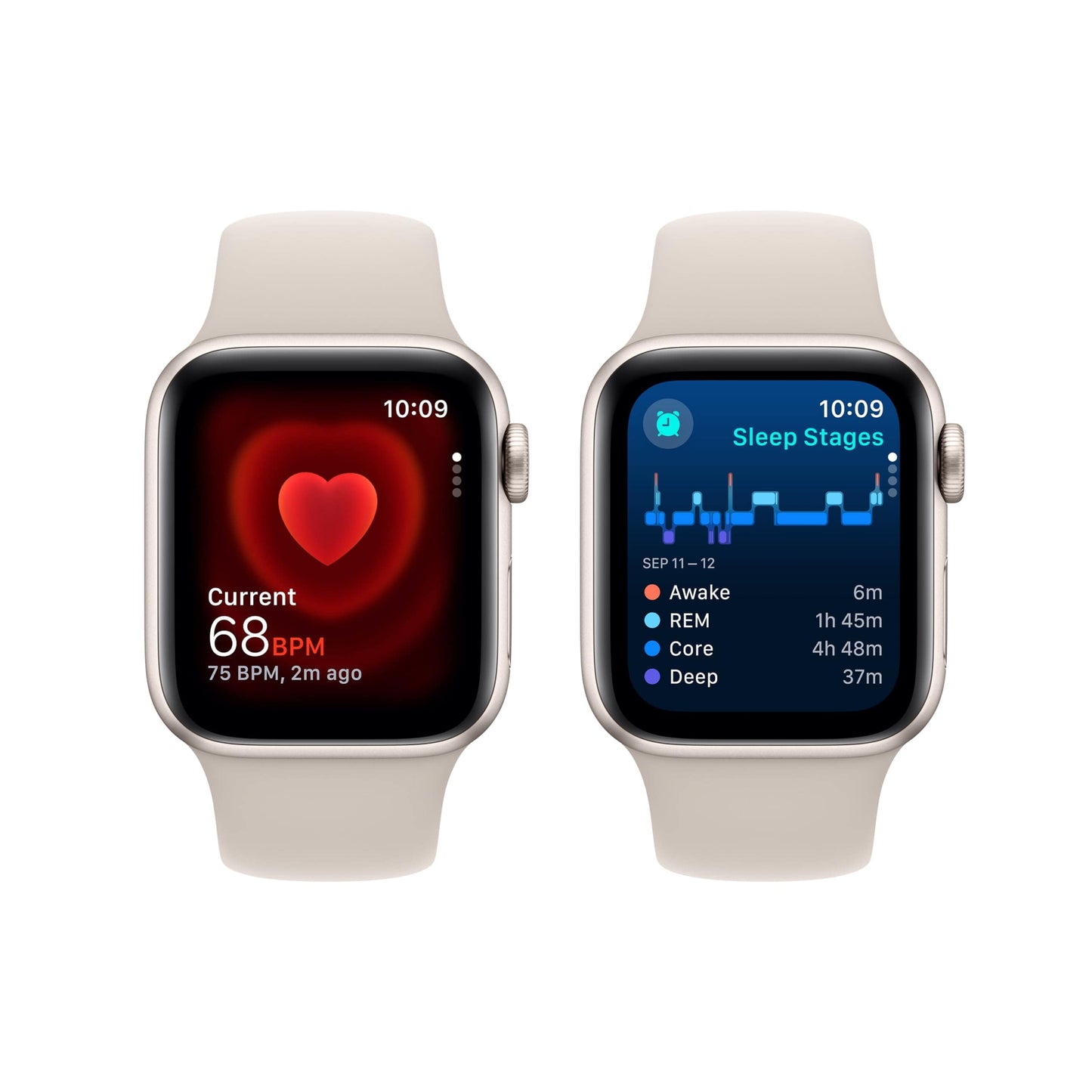 Apple Watch SE (2.ª generación) [GPS 40 mm] Smartwatch con caja de aluminio Midnight y correa deportiva Midnight S/M. Seguimiento de actividad física y sueño, Detección de accidentes, Monitor de frecuencia cardíaca 