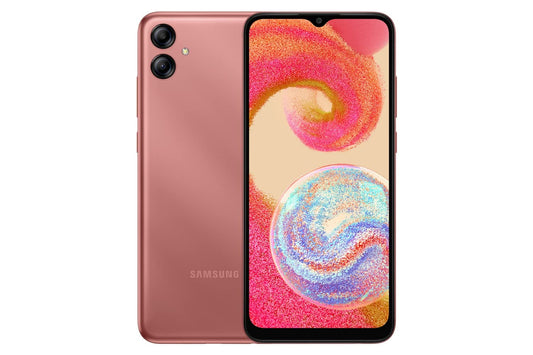 SAMSUNG Galaxy A04e (SM-A042M/DS) Dual SIM 32GB, 6.5" GSM desbloqueado, versión internacional (paquete de tarjeta SD de 32GB) - Cobre 