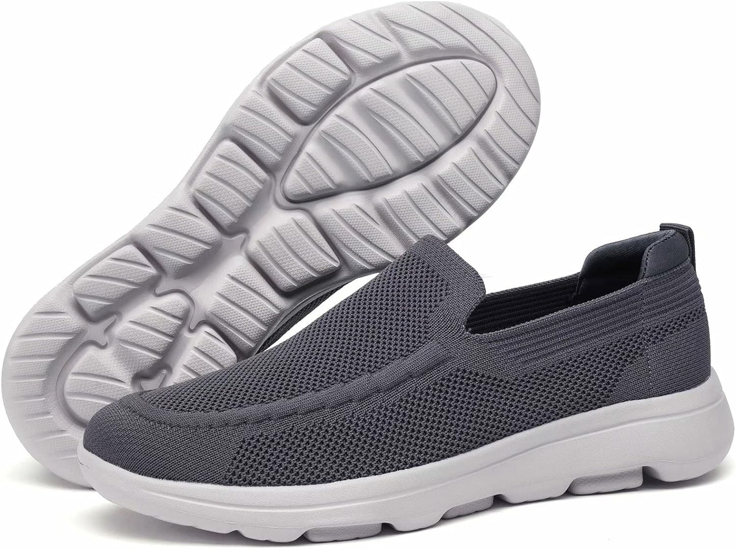 konhill Men's Breathable Walking Shoes - Tennis Casual Slip on Athletic Sneakers Xpress