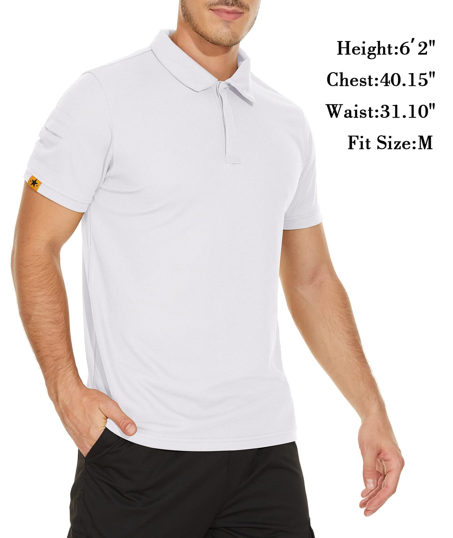 V VALANCH Mens Polo Shirts Short Sleeve Moisture Wicking Golf Polo Athletic Collared Shirt Tennis T-Shirt Tops