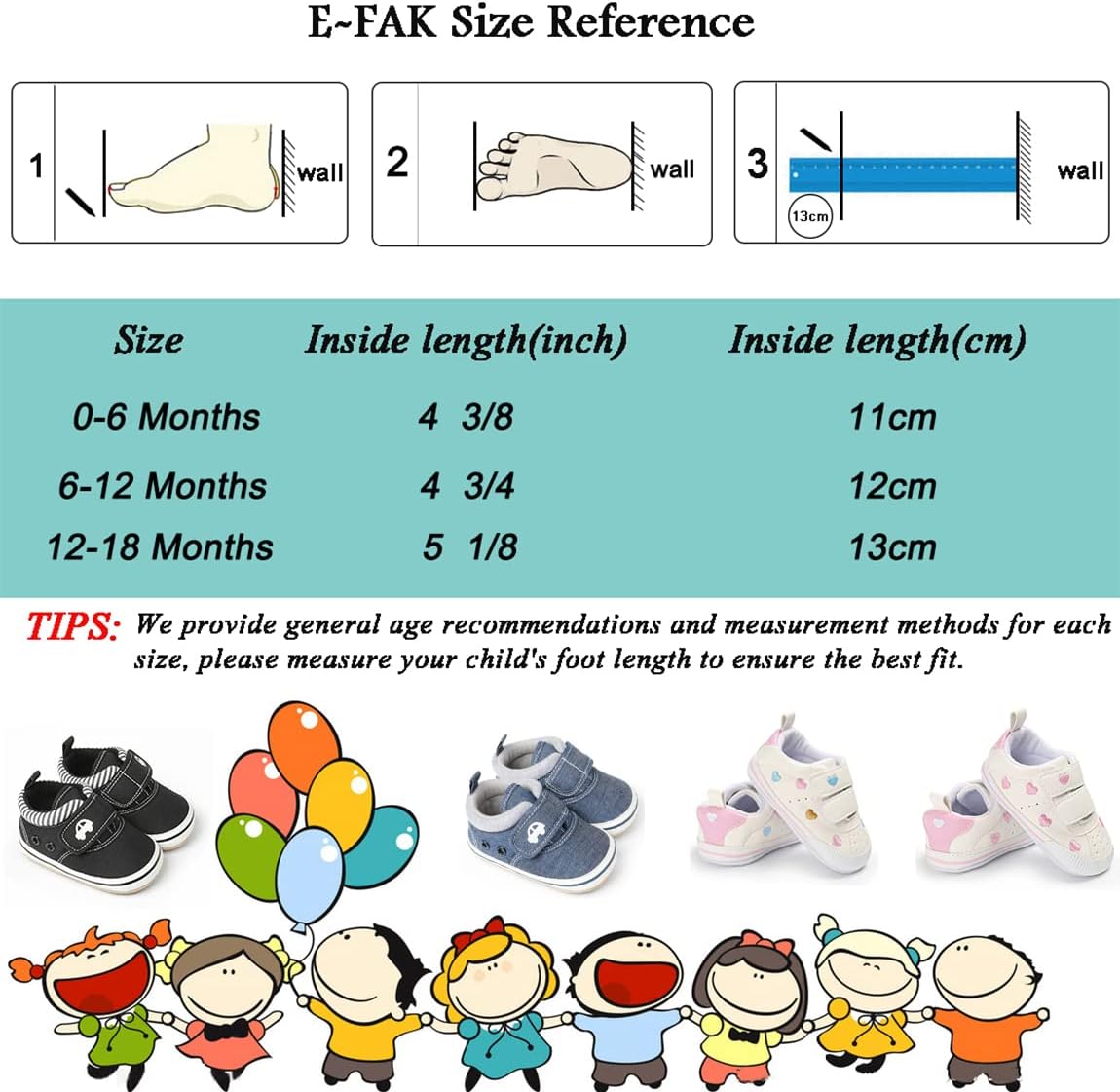 E-FAK Baby Shoes Boys Girls Infant Sneakers Non-Slip Rubber Sole Toddler Crib First Walker Shoes Xpress