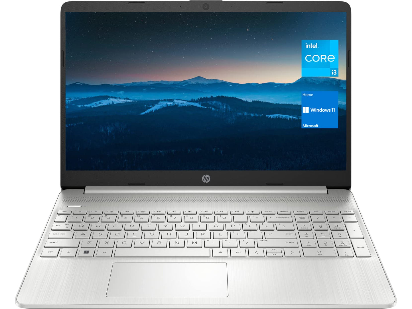 Portátil HP, pantalla táctil HD de 15,6", procesador Intel Core i3-1115G4, 32 GB de RAM, SSD PCIe de 1 TB, cámara web, tipo C, HDMI, lector de tarjetas SD, Wi-Fi, Windows 11 Home, plateado 