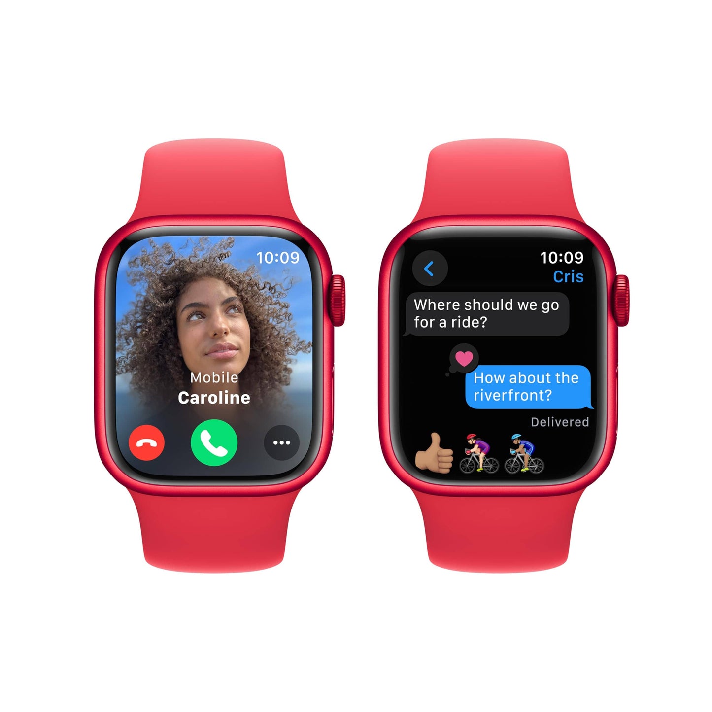 Reloj inteligente Apple Watch Series 9 [GPS 45 mm] con caja de aluminio rosa y correa deportiva rosa. Monitor de actividad física, aplicaciones de ECG y oxígeno en sangre, pantalla Retina siempre encendida, carbono neutro 