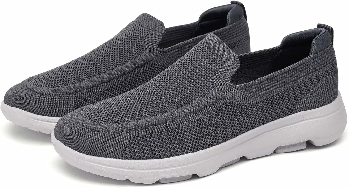 konhill Men's Breathable Walking Shoes - Tennis Casual Slip on Athletic Sneakers Xpress