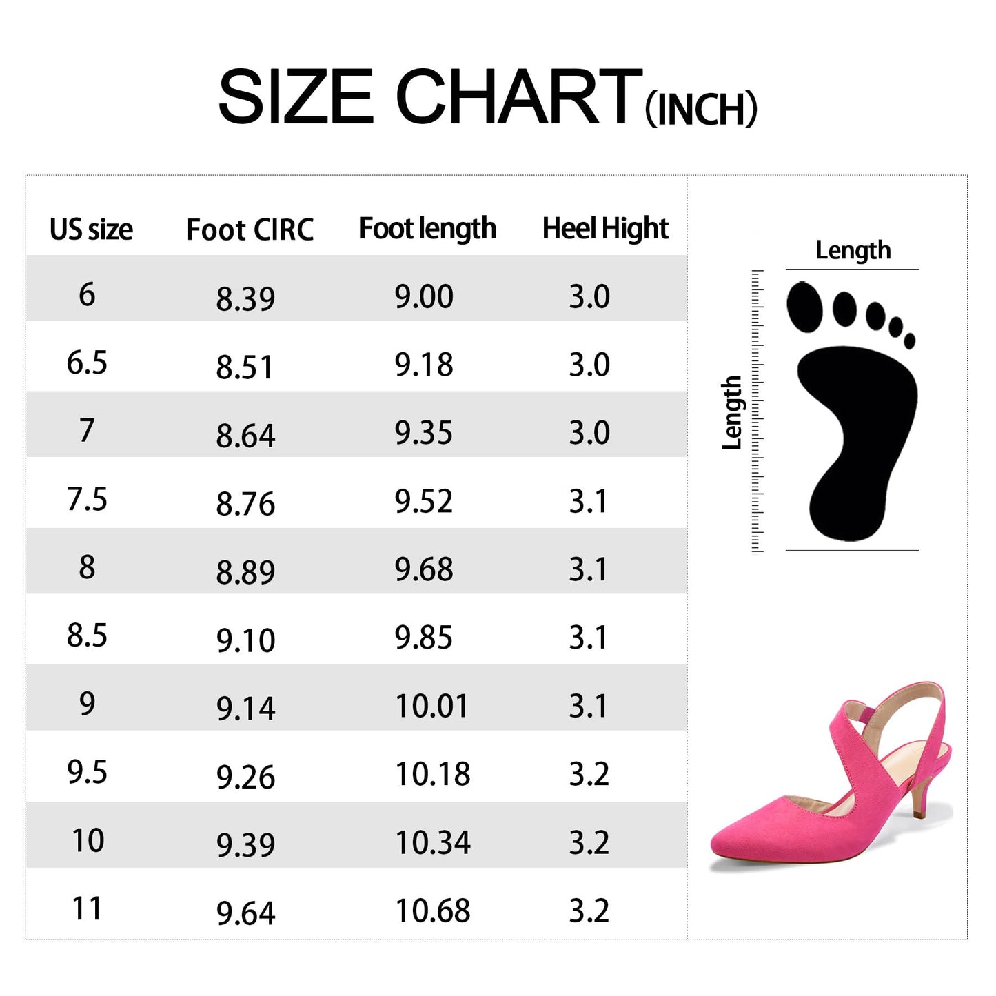 mysoft Women's Pumps 2 inch Low Heel Pointed Toe Slingback Wedding Party Dress Shoes