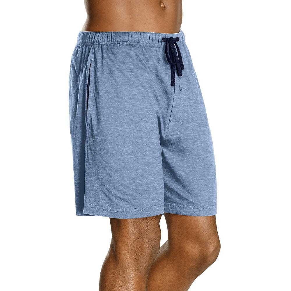 Hanes Men's 2-Pack Cotton Knit Shorts Waistband & Pockets, Assorted Colors and Sizes