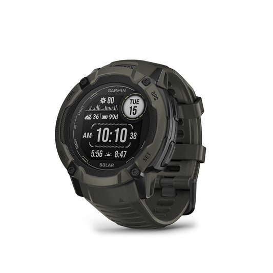 Garmin Instinct 2X Solar, montre intelligente GPS robuste, lampe de poche intégrée, capacité de charge solaire, GNSS multibande, mousse 