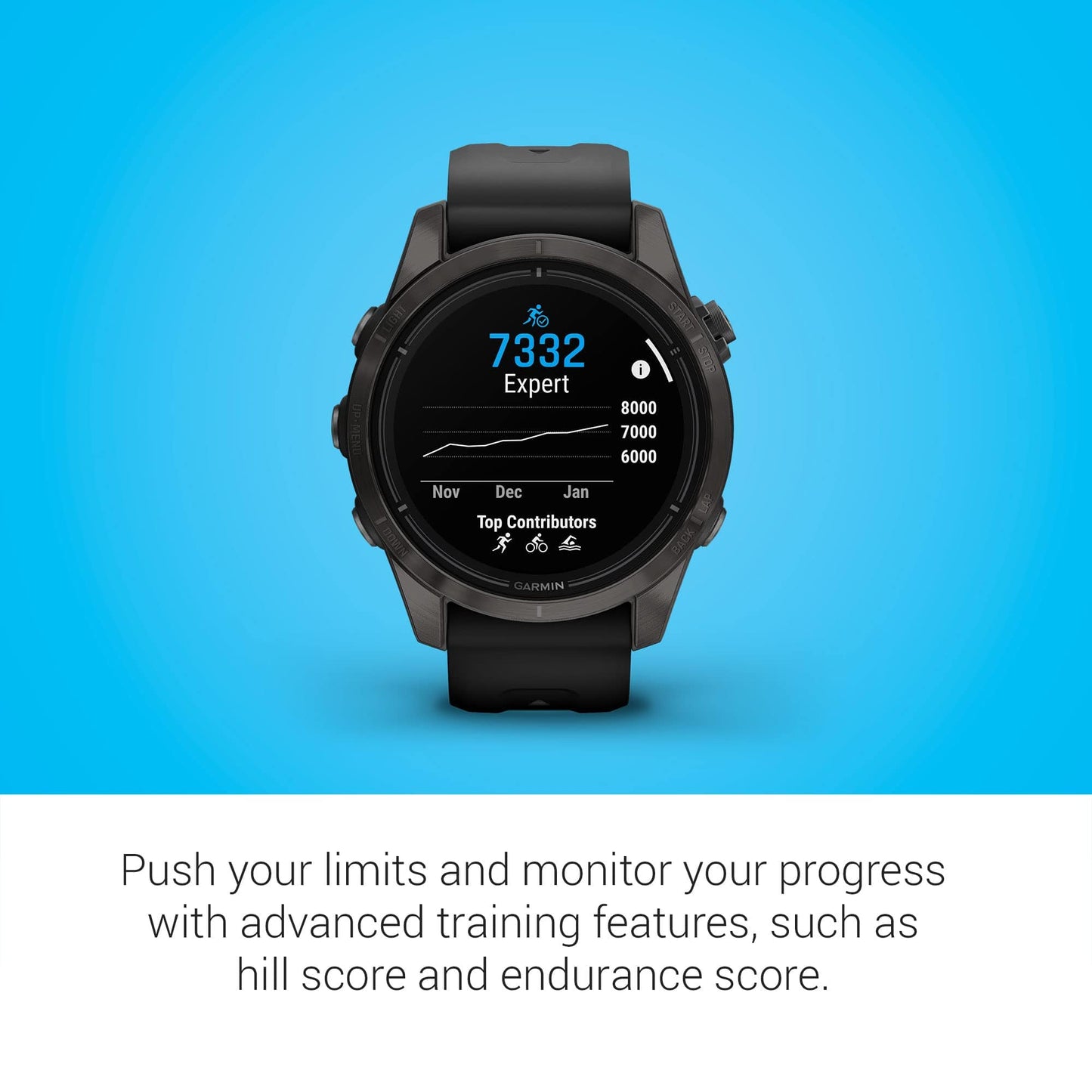 Garmin epix Pro (Gen 2) Sapphire Edition, 51 mm, reloj inteligente de alto rendimiento, tecnología de entrenamiento avanzada, linterna incorporada, negro 