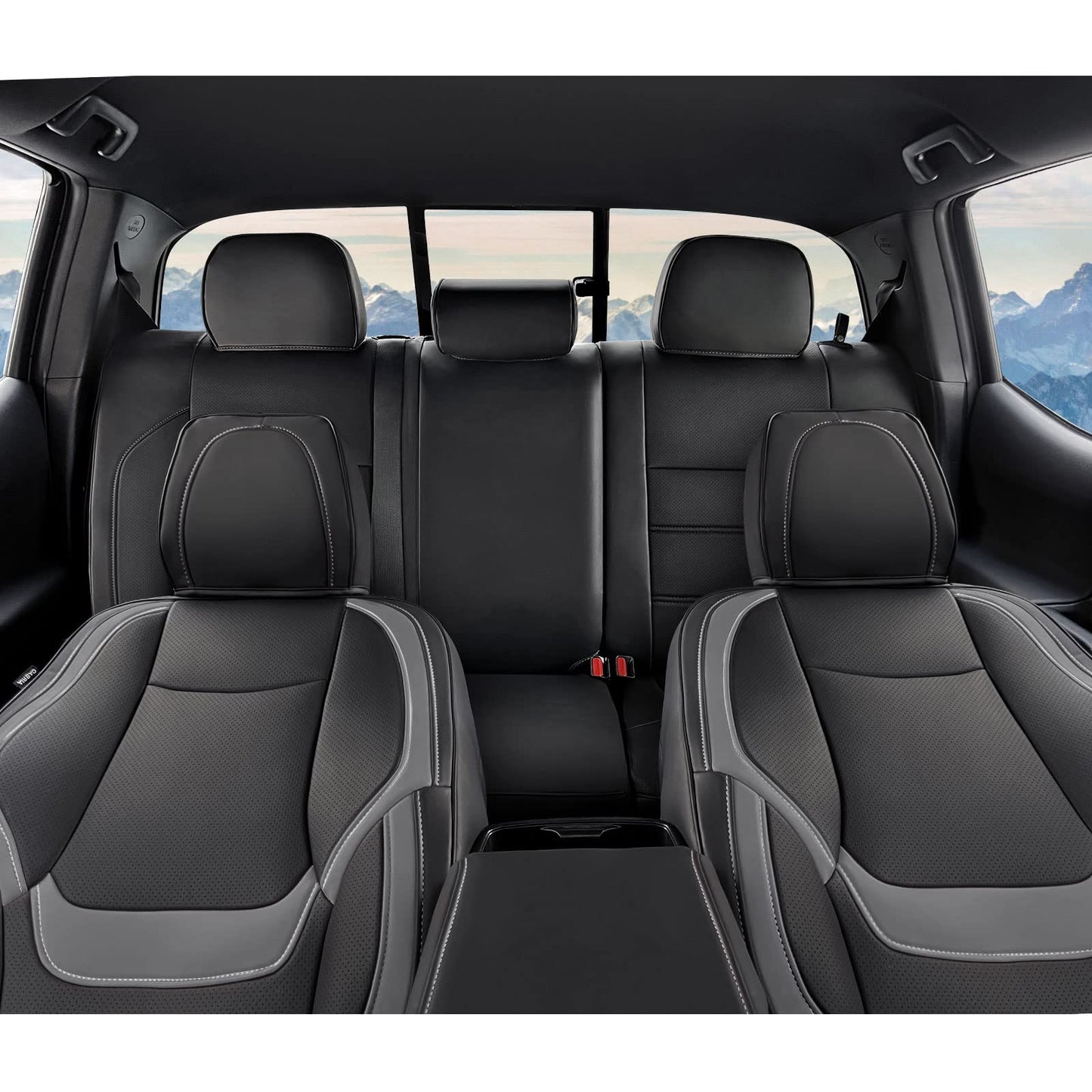 DrCarNow Fundas de asiento para Toyota Tacoma, aptas para 2016-2021 2022 2023 para Toyota Tacoma Funda de asiento de cuero Crew Cab/Doble cabina impermeable para accesorios Tacoma (no compatible con Toyota Tacoma de cuarta generación) 