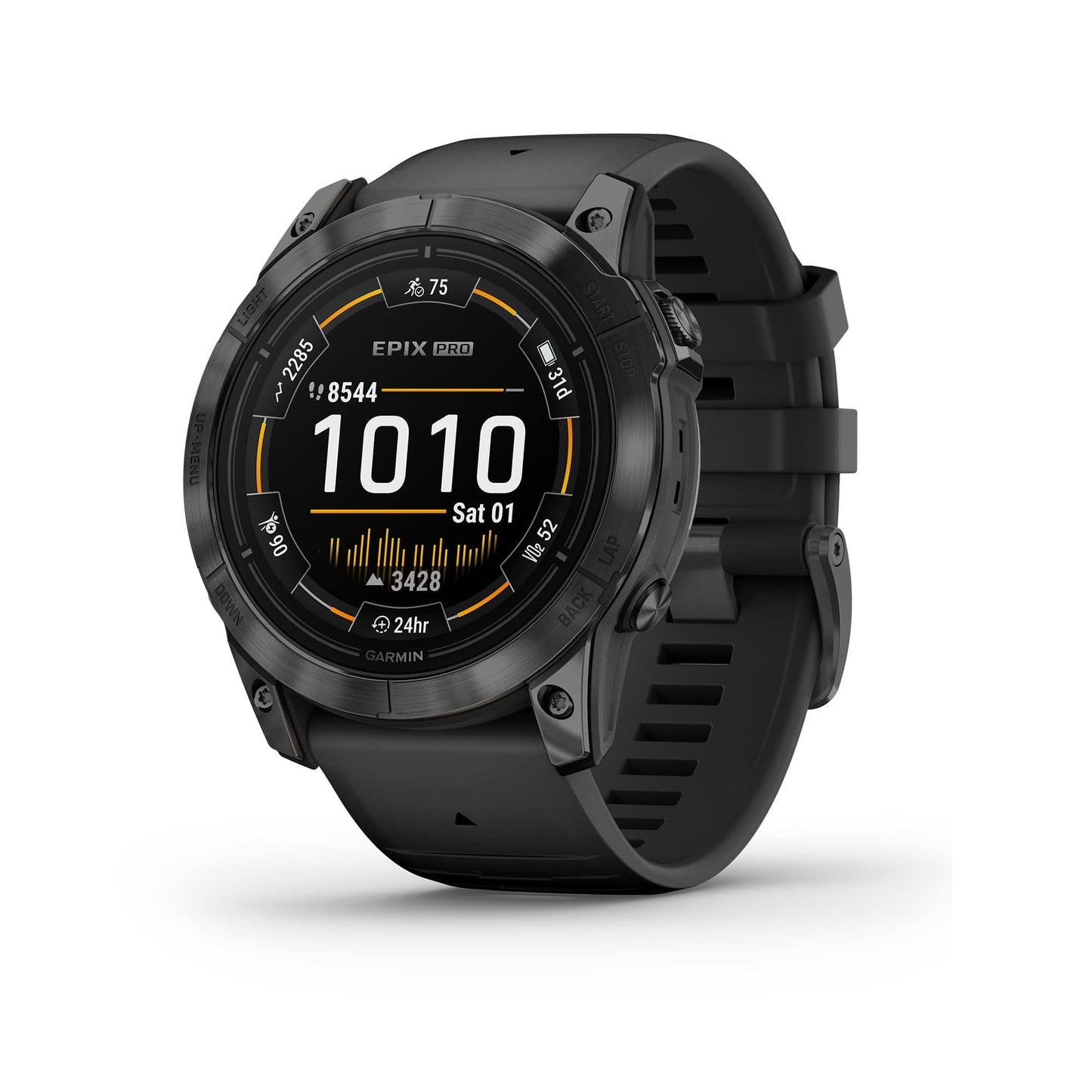 Garmin epix Pro (Gen 2) Sapphire Edition, 51 mm, reloj inteligente de alto rendimiento, tecnología de entrenamiento avanzada, linterna incorporada, negro 