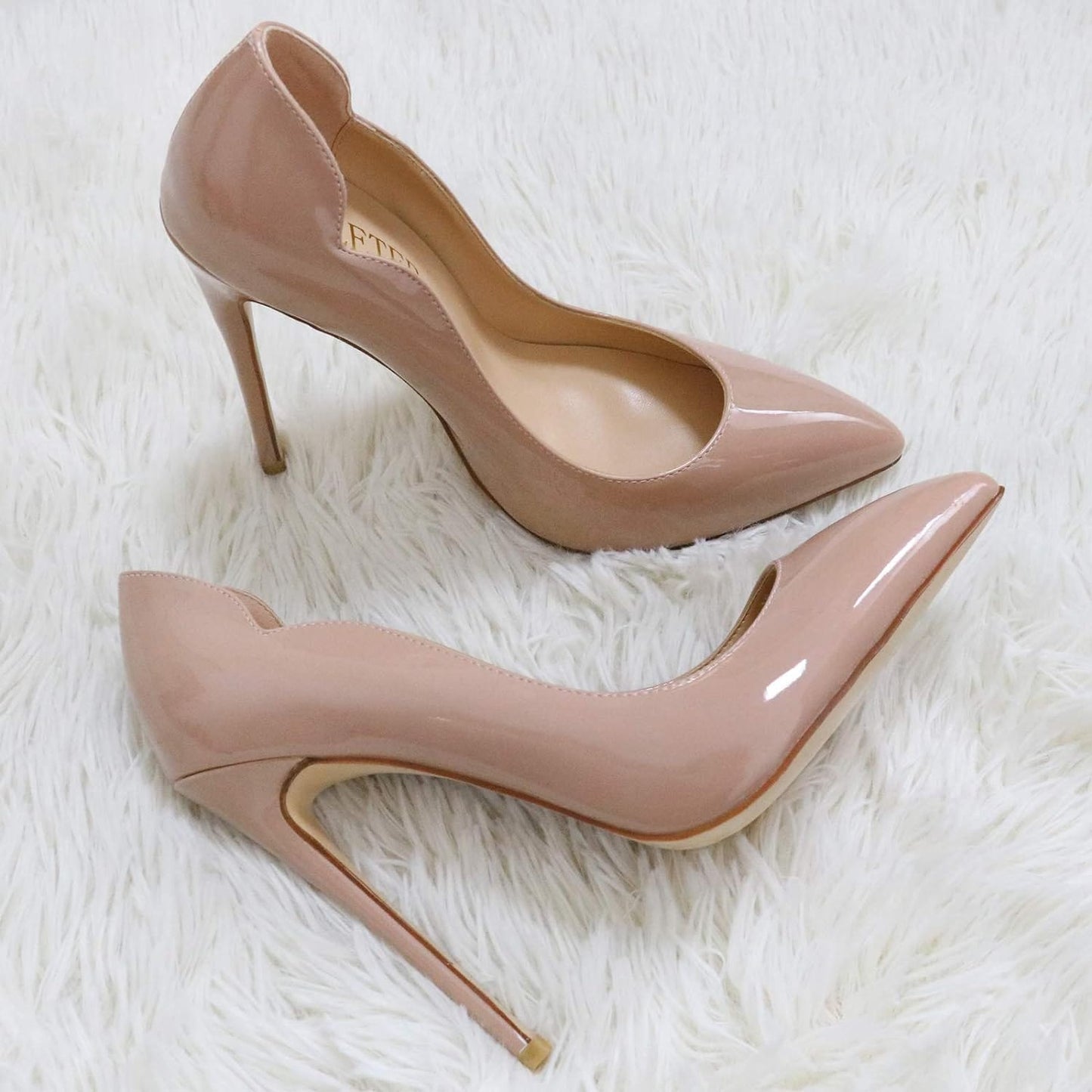 COLETER High Heels for Women, 4.72 inch/12cm Pointed Toe Dress Shoes Stiletto Heels Evening Party Pumps Xpress