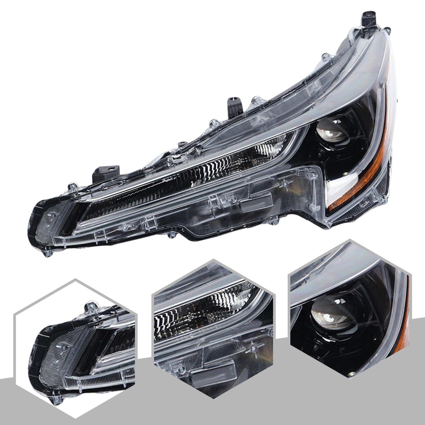 Pair LED Headlamps Passenger Right Side+Driver Left Side Compatible with Toyota Corolla L LE 2020 2021 LED Headlights HeadLamps TO2503286(Pair)