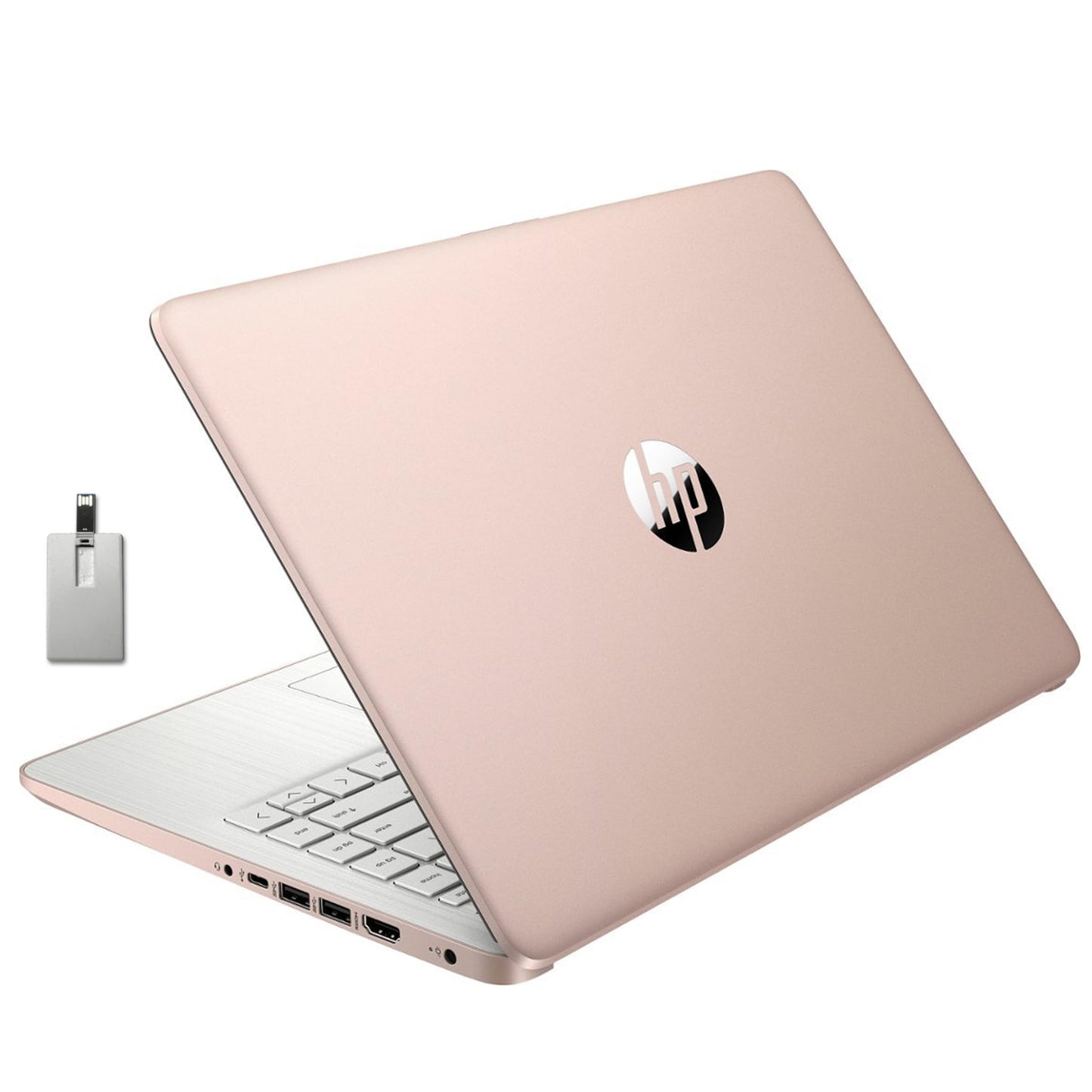 HP Stream 14" HD BrightView Laptop, Intel Celeron N4120, 16GB RAM, 256GB Storage (128GB Emmc+ 128GB USB Card), Intel UHD Graphics, 720p Webcam, Wi-Fi, 1 Year Office 365, Win 11 S, Gold