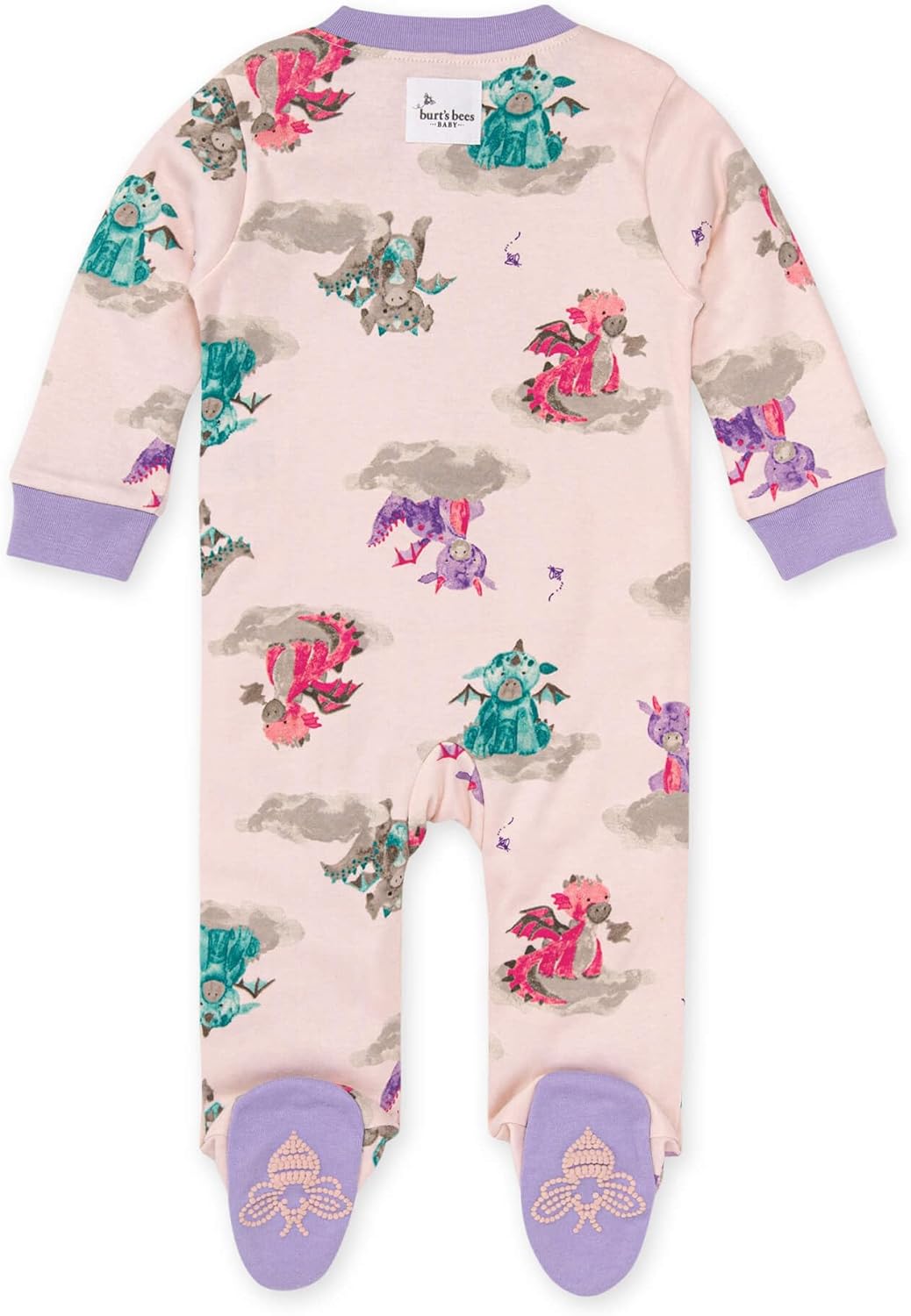 Burt's Bees Baby Baby Girls' Sleep and Play Pajamas, 100% Organic Cotton One-Piece Romper Jumpsuit Zip Front Pjs Xpress