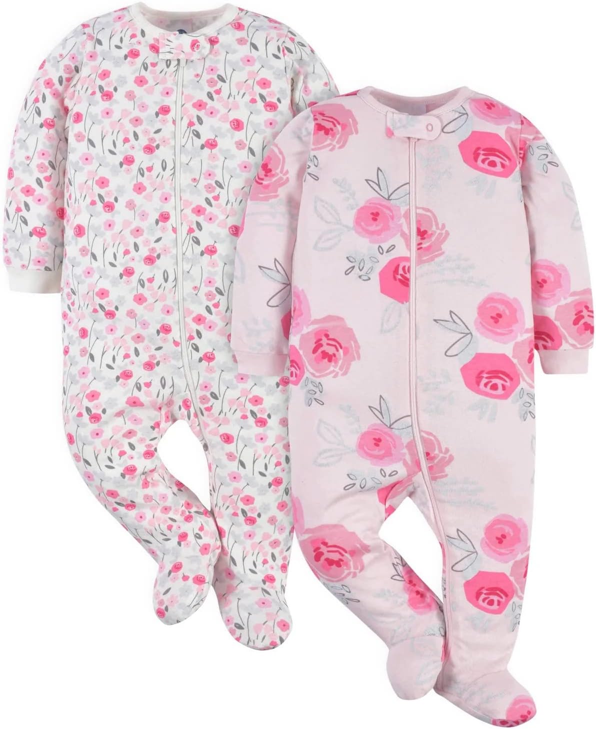 Gerber Baby Girls' 2-Pack Sleep 'N Play Xpress