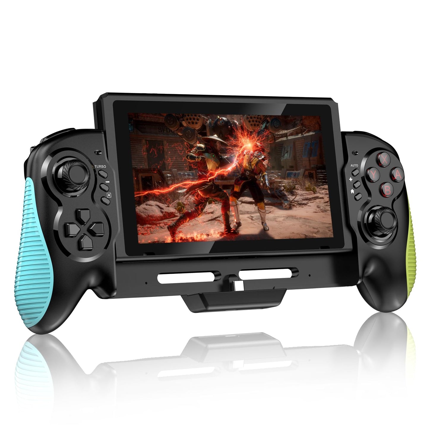 Diswoe Contrôleur sans fil amélioré pour Switch/Lite/OLED Pro Contrôleur pour Switch Remote Joystick Gamepad Prend en charge le réveil, l'axe gyroscopique, le turbo, la double vibration et la fonction de capture d'écran 