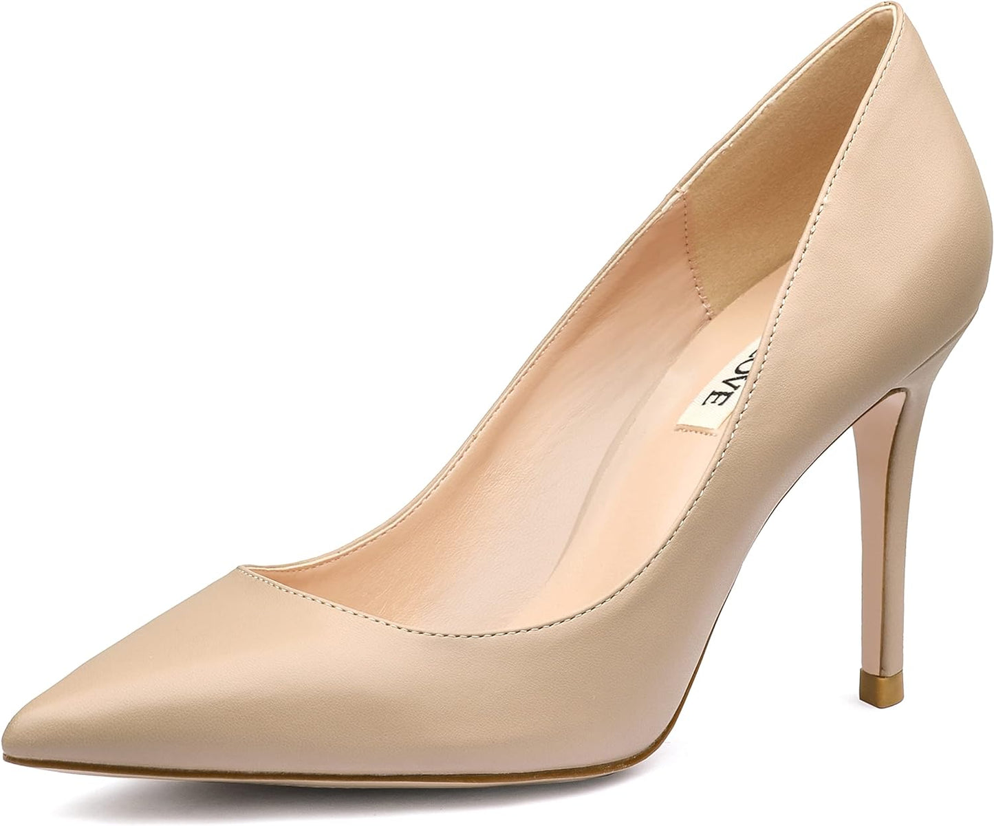 JOY IN LOVE Women's Pumps Shoes 3.5" High Heels Pointy Toe Stiletto Pumps Xpress