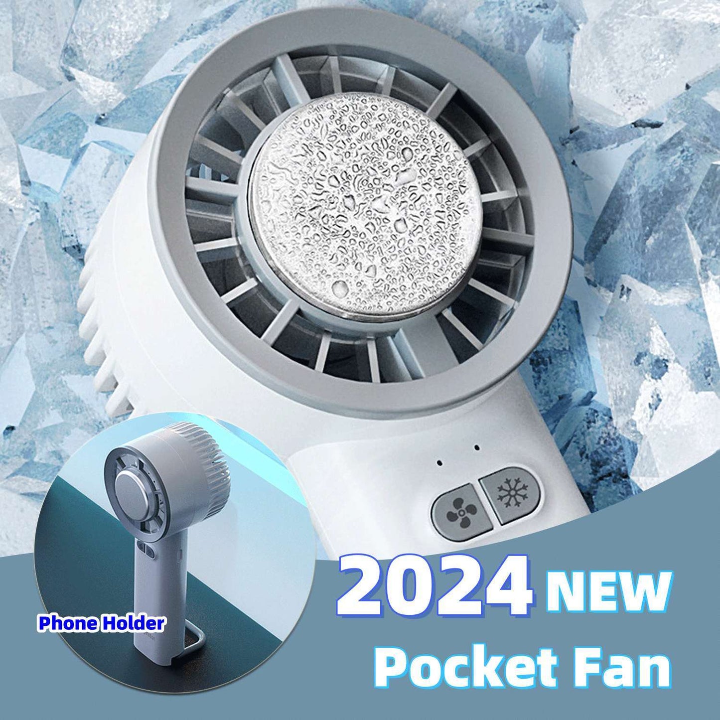 2024 Summer Gadget Handheld Turbo Jet Fan Mini portátil Ice Cold Fan Generación Motor sin escobillas Viento Ventiladores de conductos de alta velocidad Soplador violento