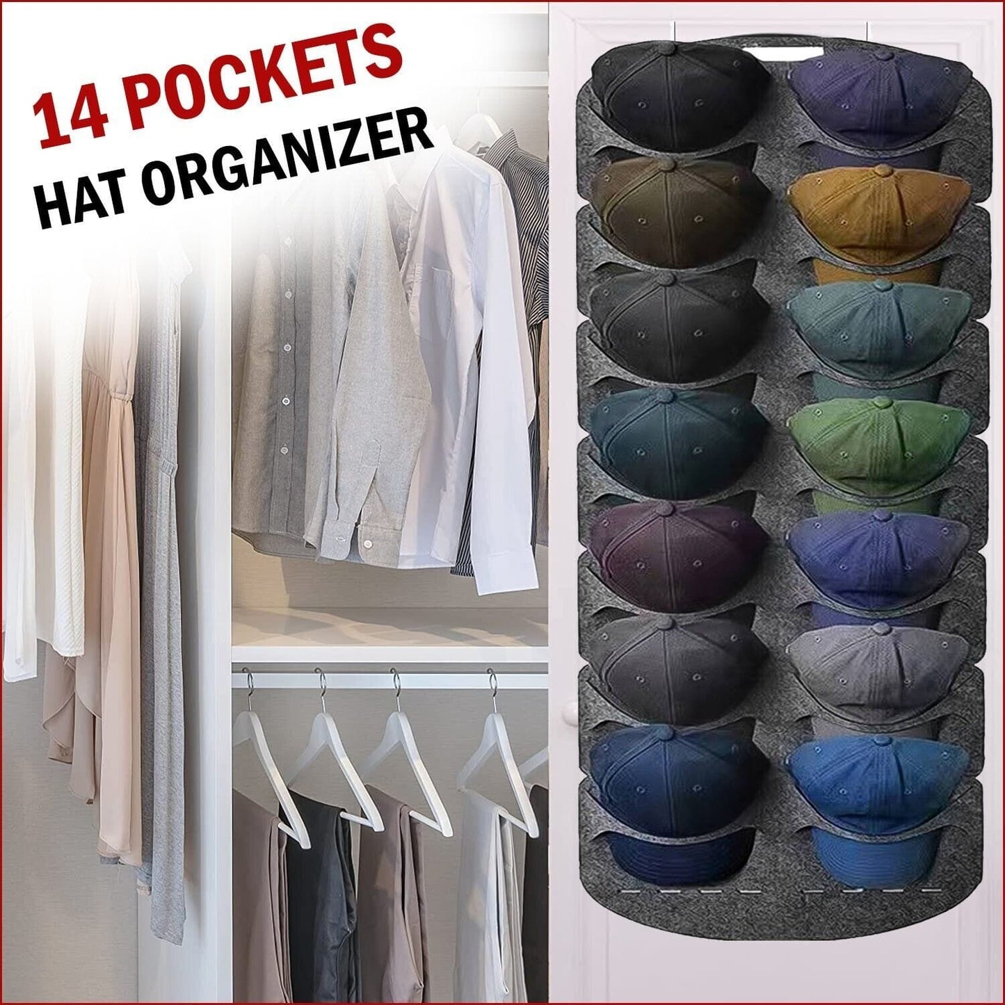 Organizador de sombreros, soporte de béisbol, colgador de gorras, puerta, pared, soportes para gorras