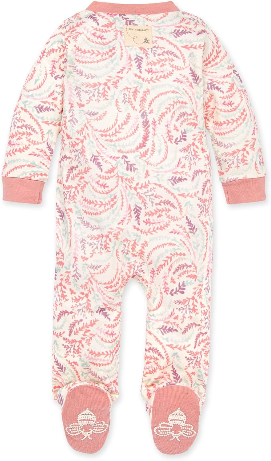 Burt's Bees Baby Baby Girls' Sleep and Play Pajamas, 100% Organic Cotton One-Piece Romper Jumpsuit Zip Front Pjs Xpress