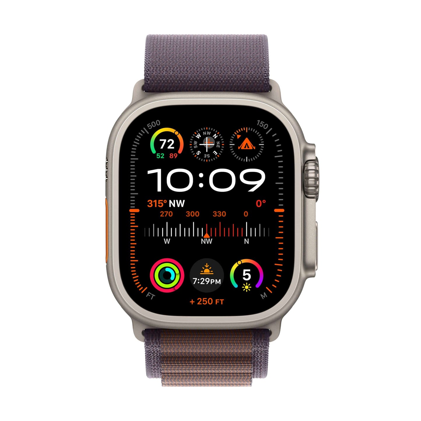 Montre intelligente Apple Watch Ultra 2 [GPS + Cellular 49 mm] avec boîtier en titane robuste et bracelet océan blanc. Tracker d'activité, GPS de précision, bouton d'action, durée de vie de la batterie extra longue, écran Retina lumineux 