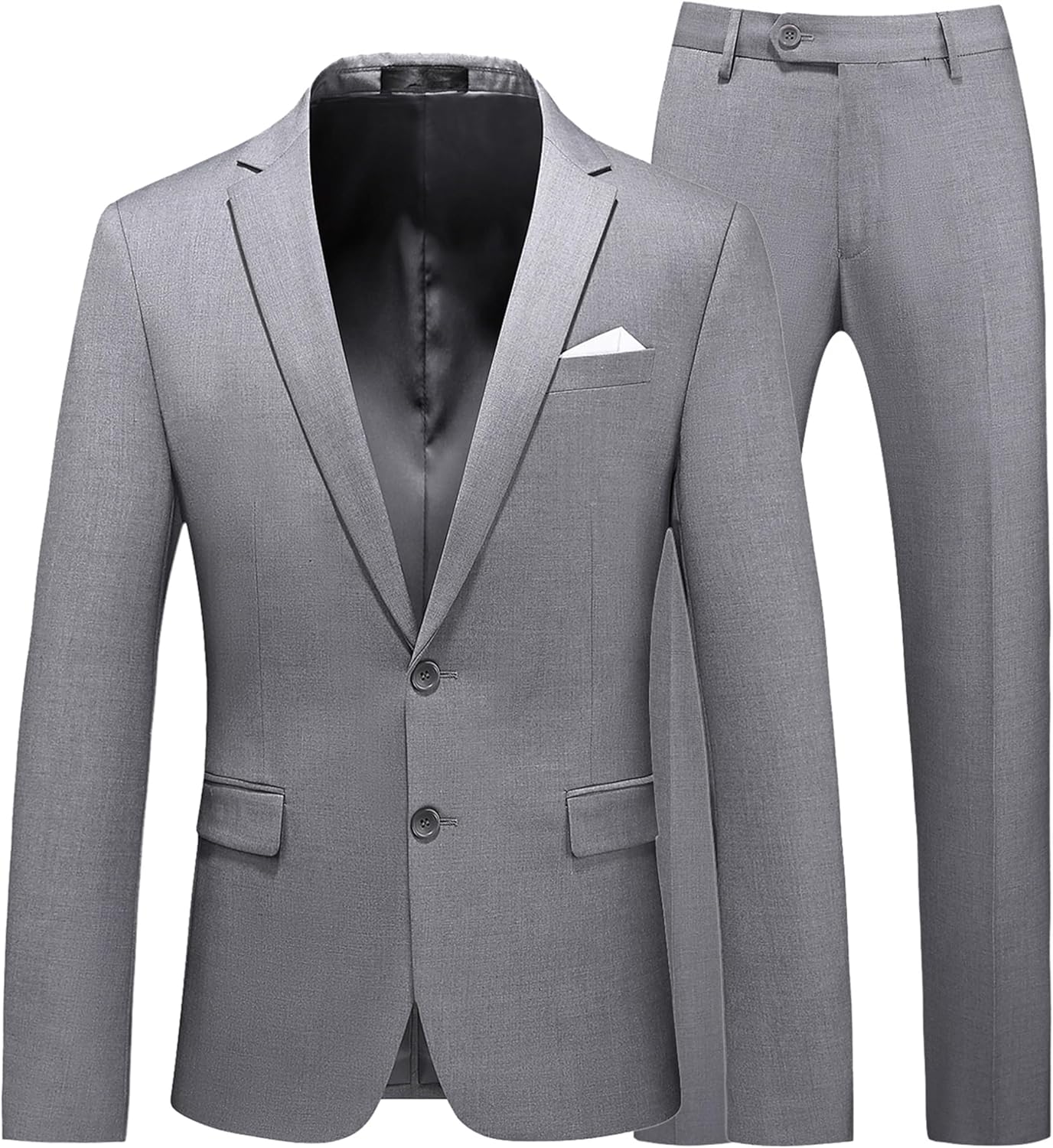 UNINUKOO Men's Suit Slim Fit 2 Button 2 Piece Suits for Men Party Formal Dress Solid Tuxedo Blazer Jacket Pants Set