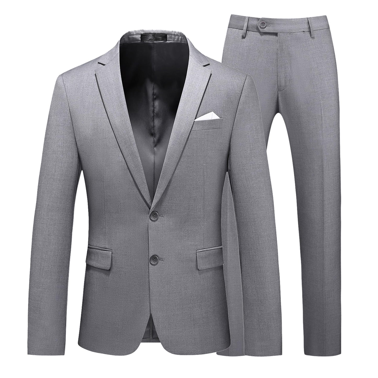 UNINUKOO Men's Suit Slim Fit 2 Button 2 Piece Suits for Men Party Formal Dress Solid Tuxedo Blazer Jacket Pants Set