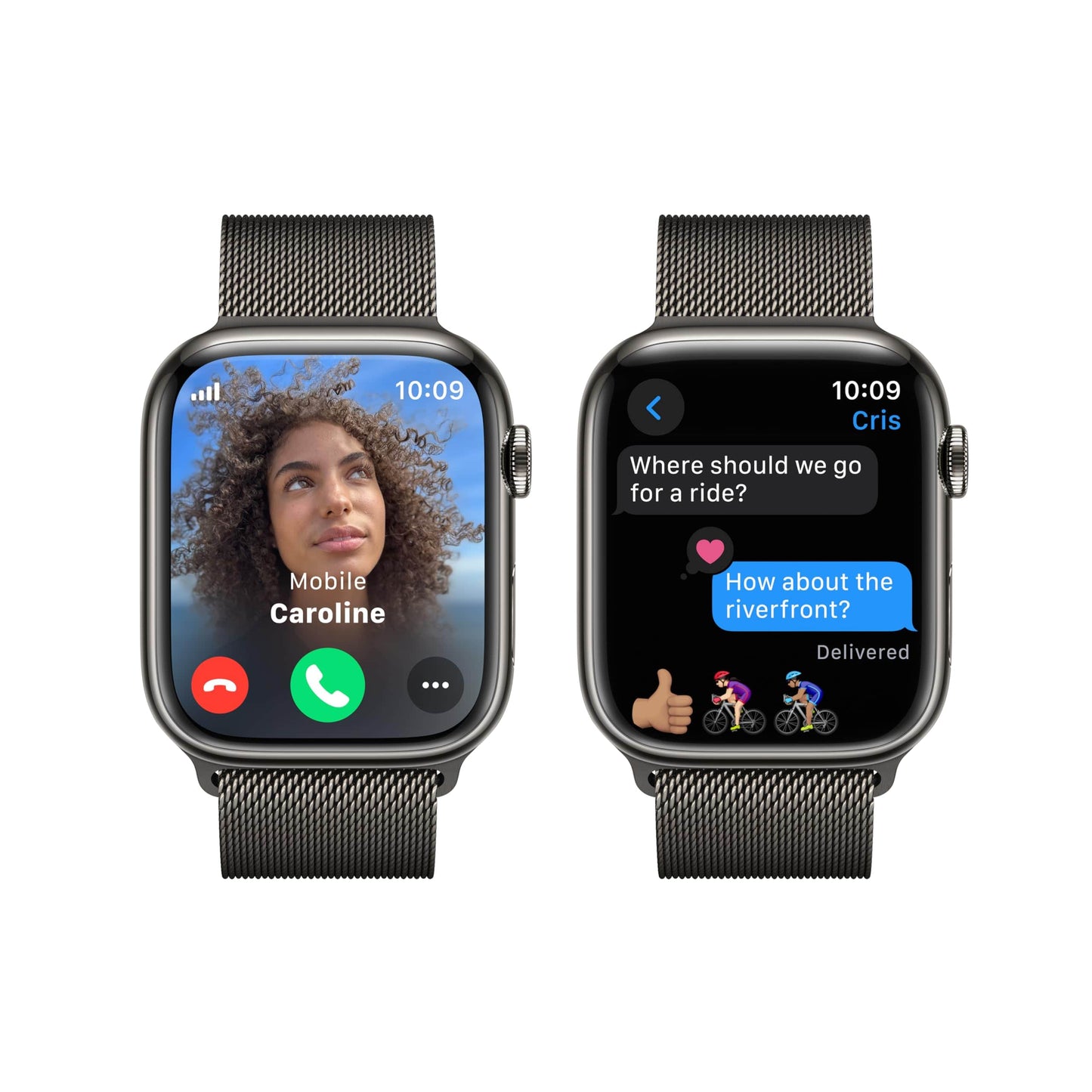 Montre intelligente Apple Watch Series 9 [GPS + Cellular 45 mm] avec boîtier en aluminium argenté avec boucle Sport bleu hiver. Tracker d'activité, applications ECG, écran Retina toujours activé, neutre en carbone 