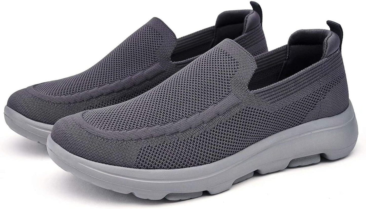 konhill Men's Breathable Walking Shoes - Tennis Casual Slip on Athletic Sneakers Xpress