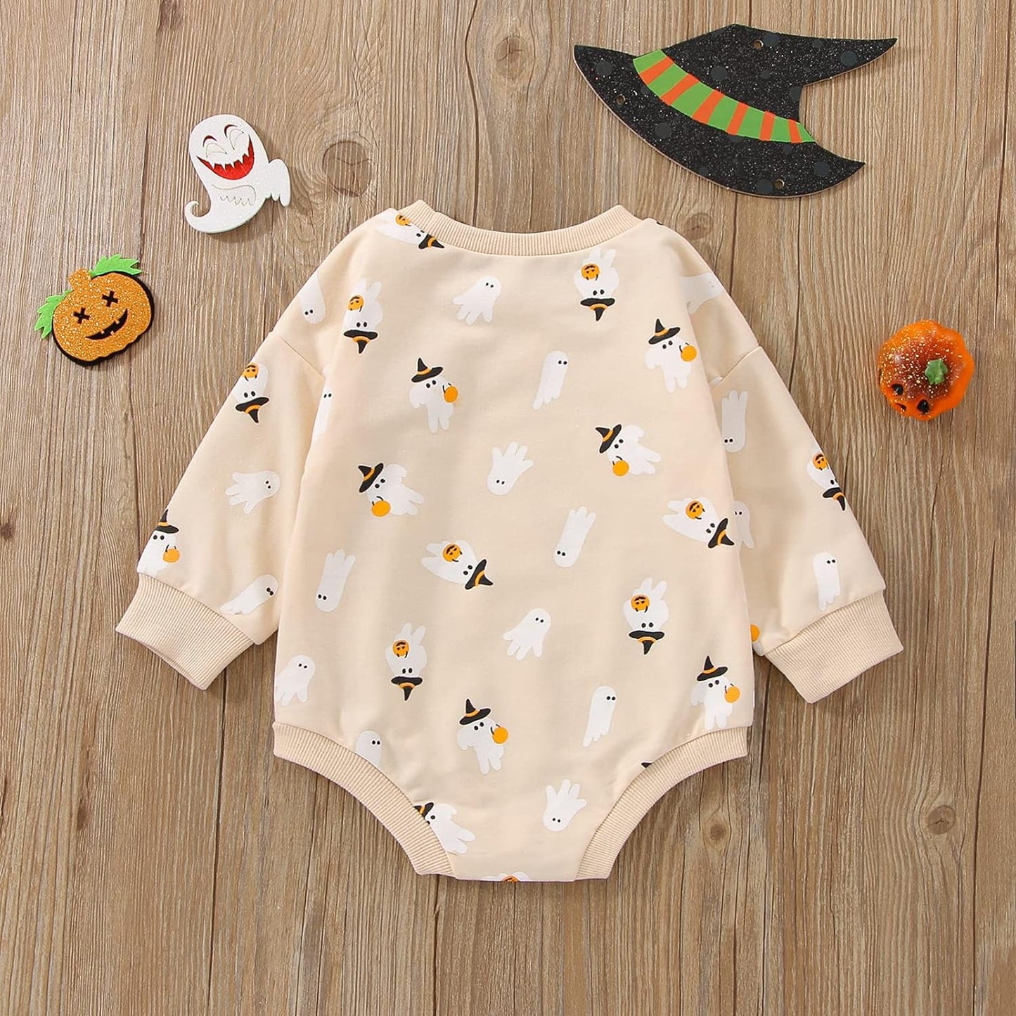 FYBITBO Halloween Baby Girl Boy Clothes Pumpkin Romper Sweatshirt Onesie Long Sleeve Bodysuit Top Fall Winter Outfit Xpress