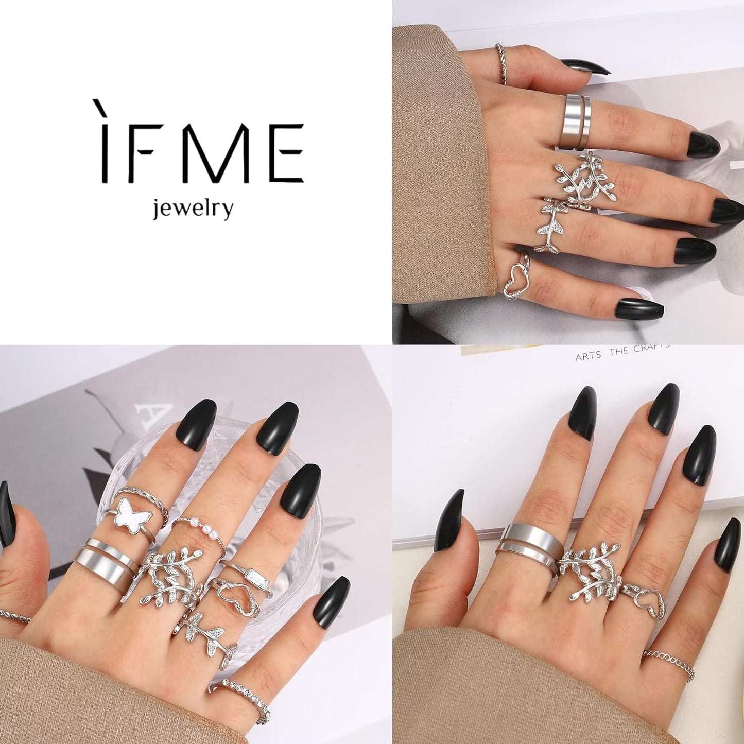 ÌF ME 24 Pcs Gold Vintage Knuckle Rings Set for Women Girls, Boho Dainty Stackable Midi Finger Rings, Snake Butterfly Signet Fashion Ring Pack Jewelry Gifts. Xpress