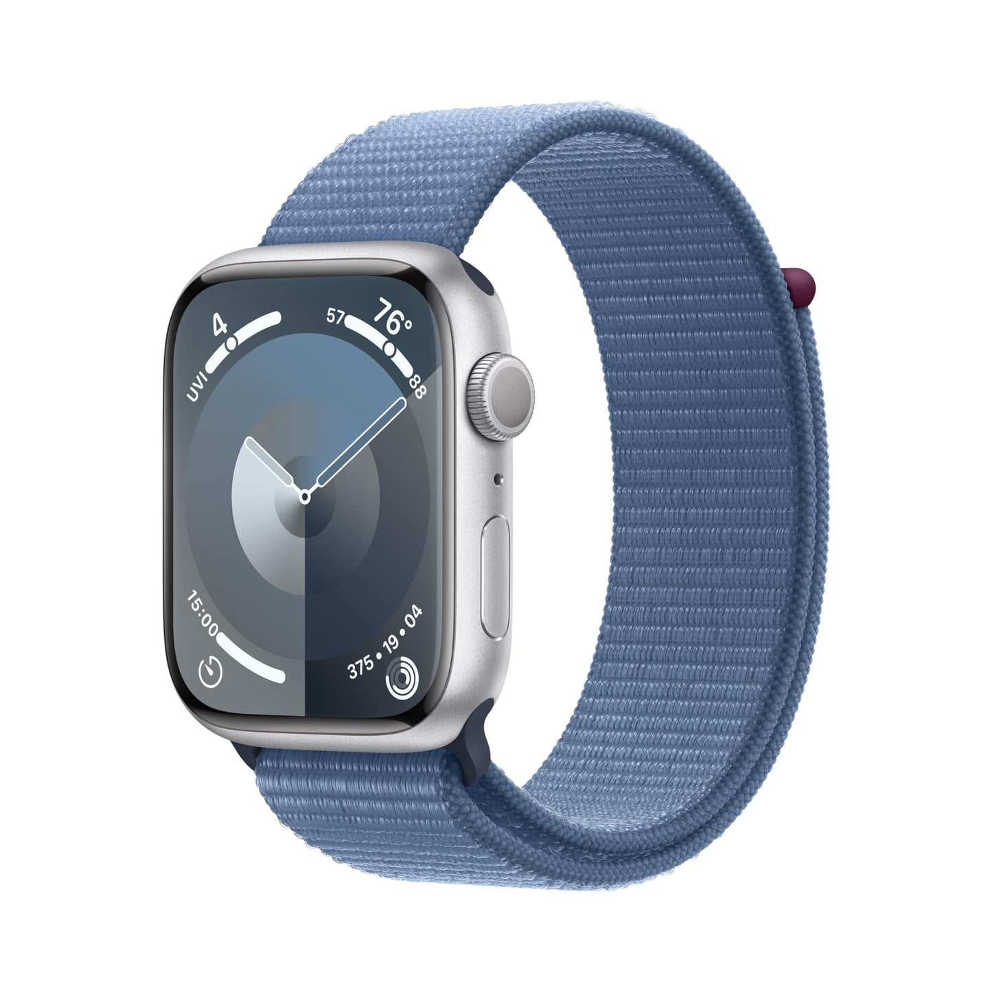 Montre intelligente Apple Watch Series 9 [GPS 45 mm] avec boîtier en aluminium rose et boucle sport rose. Tracker d'activité, applications d'oxygène dans le sang et d'ECG, écran Retina toujours allumé, neutre en carbone 