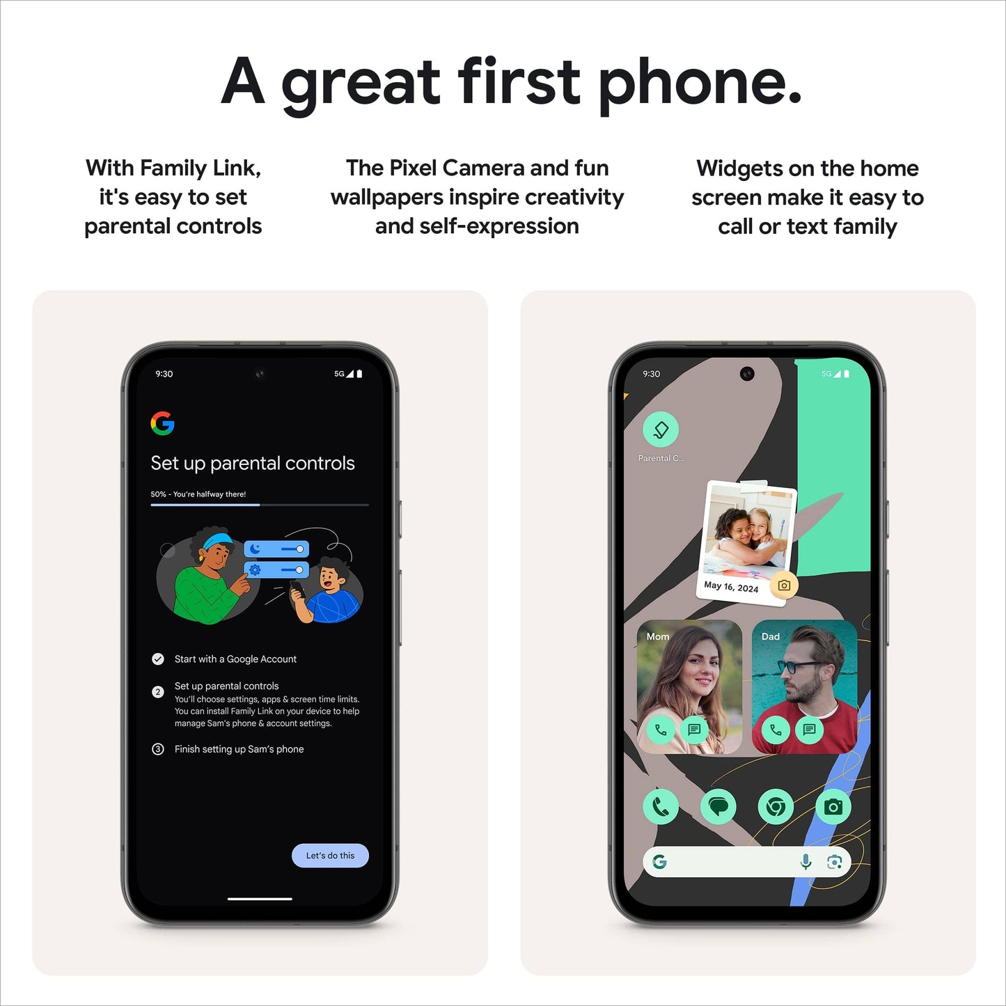 Google Pixel 8a - Téléphone Android débloqué avec Google AI, appareil photo Pixel avancé et batterie 24 heures - Baie - 128 Go 