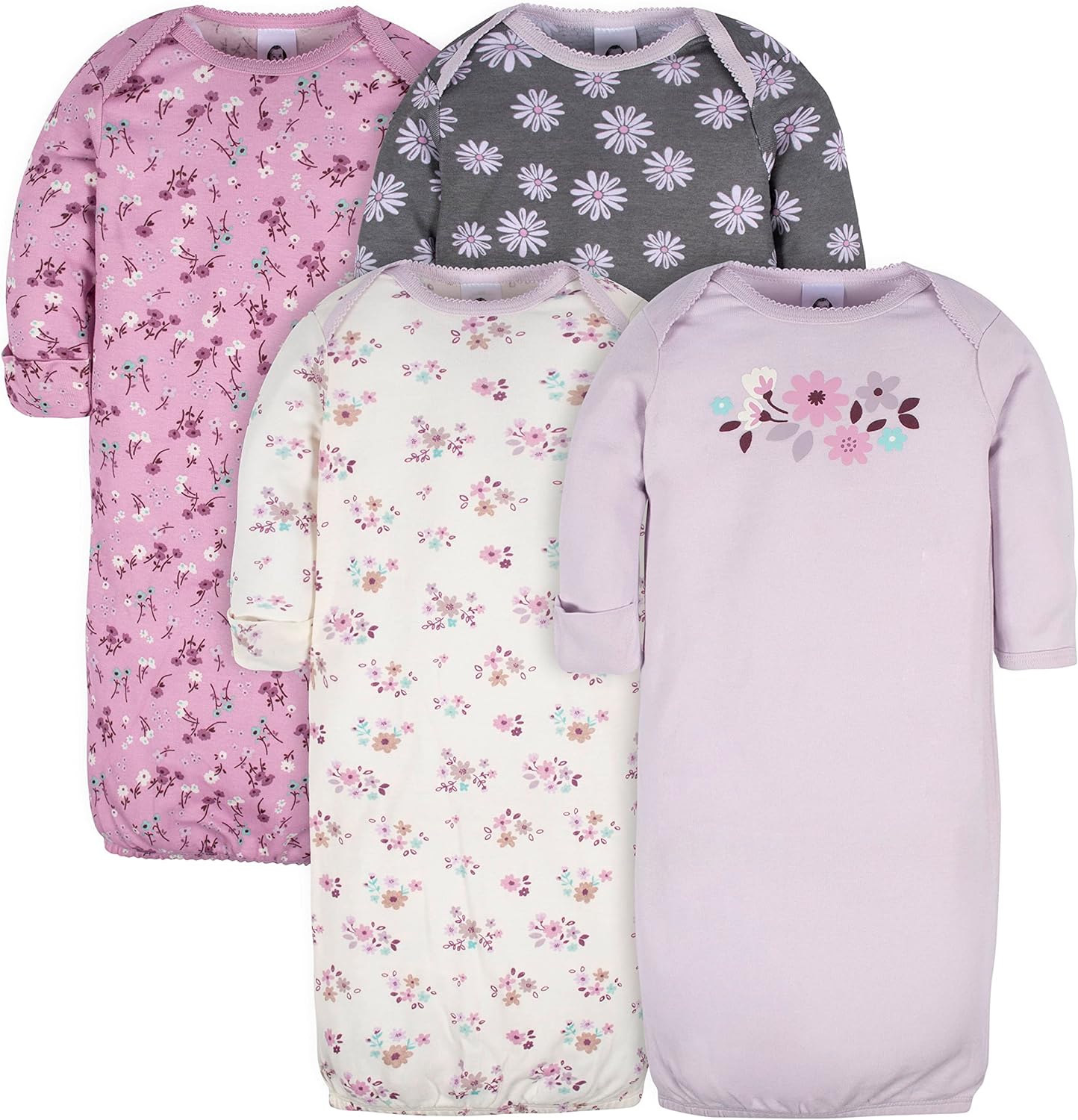 Gerber Baby Boy and Girls 4-Pack Sleeper Gown Xpress