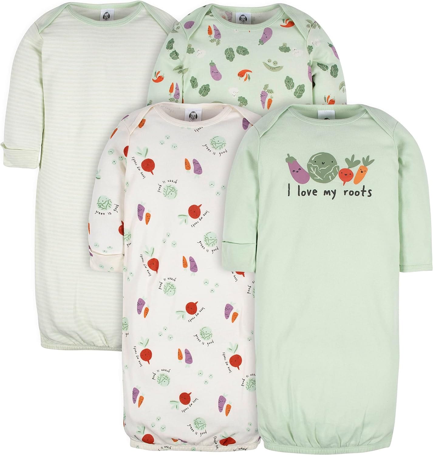 Gerber Baby Boy and Girls 4-Pack Sleeper Gown Xpress