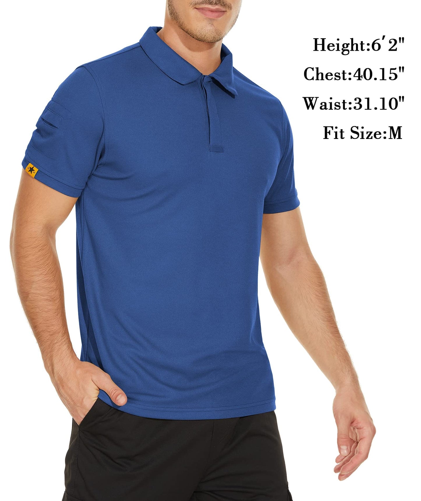 V VALANCH Mens Polo Shirts Short Sleeve Moisture Wicking Golf Polo Athletic Collared Shirt Tennis T-Shirt Tops