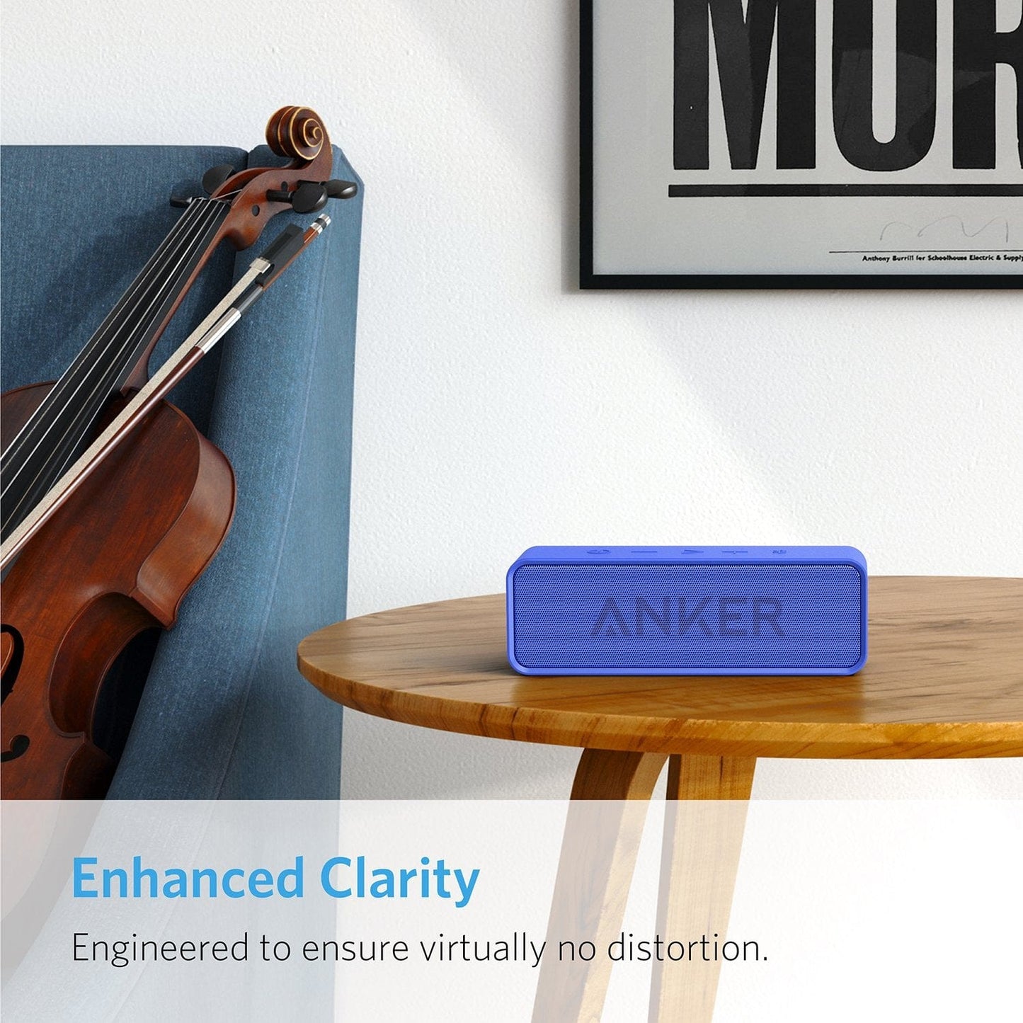 Altavoz Bluetooth Anker Soundcore actualizado con resistencia al agua IPX5, sonido estéreo, tiempo de reproducción 24 horas, altavoz inalámbrico portátil para iPhone, Samsung y más 