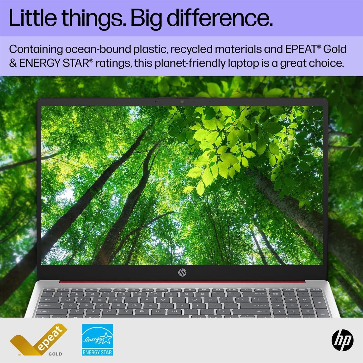 Laptop portátil HP de 15.6" (incluye 1 año de Microsoft 365), pantalla HD, procesador Intel Quad-Core N200, 16 GB de RAM, 128 GB de almacenamiento, Wi-Fi 5, cámara web, HDMI, teclado numérico, Windows 11 Home, rojo 